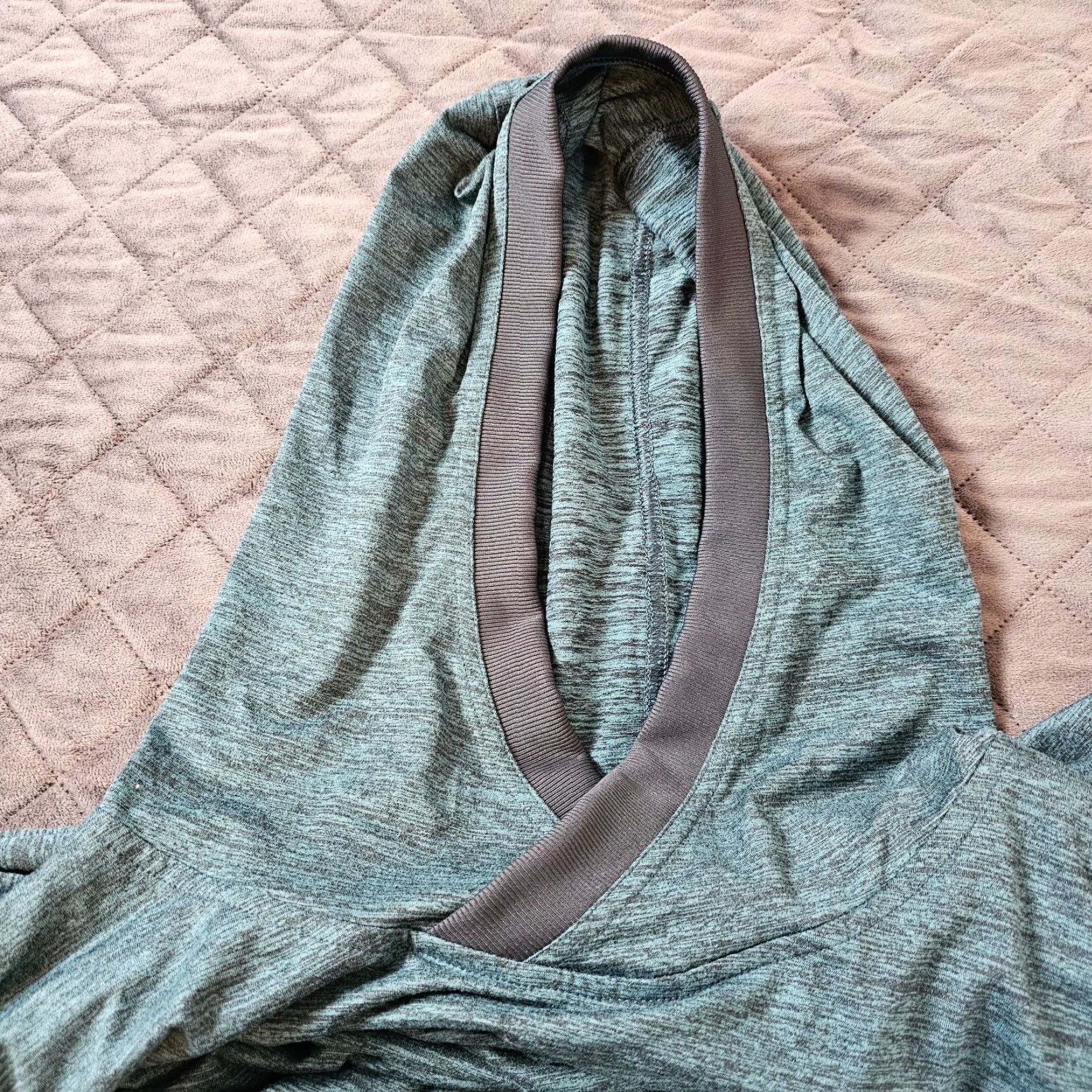 Vintage Mondetta Hoodie Adult XL Green Black Heather Performance Luxury Women's Size XL / US 12-14 / IT 48-50 - 7 Thumbnail