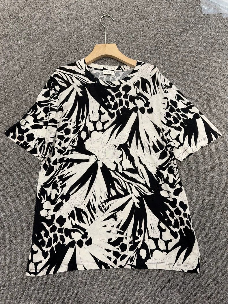 Saint Laurent Paris Saint laurent paris Black and white tropical floral print T Size US XL / EU 56 / 4 - 1 Thumbnail
