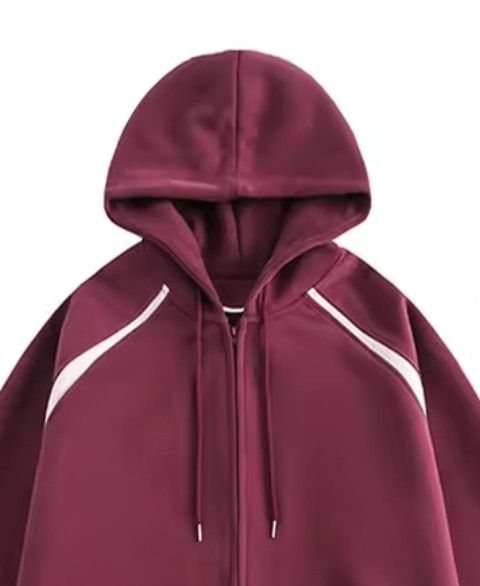 Japanese Brand × Vintage Y2K Wide Hood Stripe Patch Fleece Zippered Hoodie Size US XL / EU 56 / 4 - 6 Thumbnail