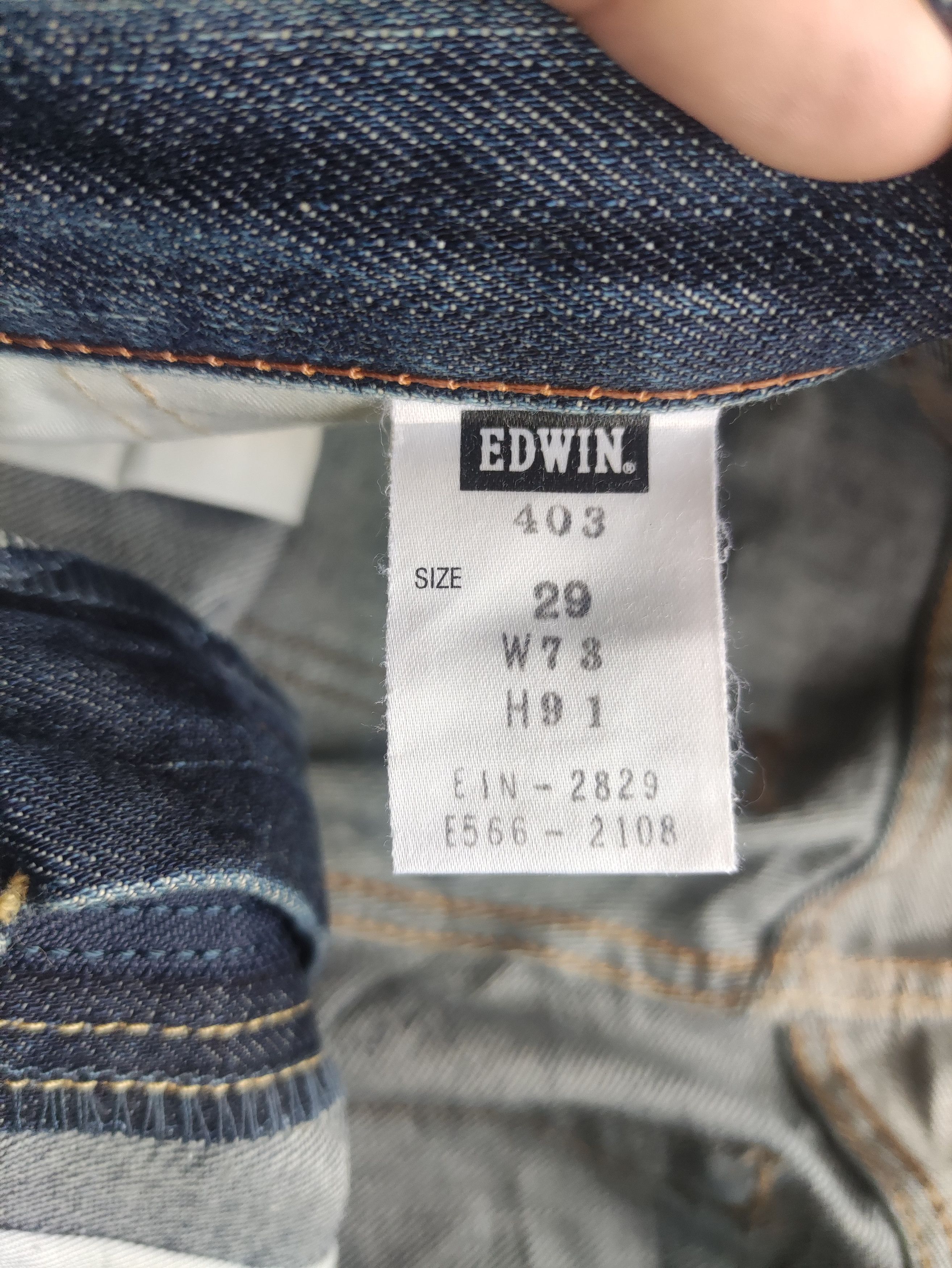 Edwin Vintage Edwin 403 Japan Jean Distressed Faded Denim Size US 32 / EU 48 - 7 Thumbnail