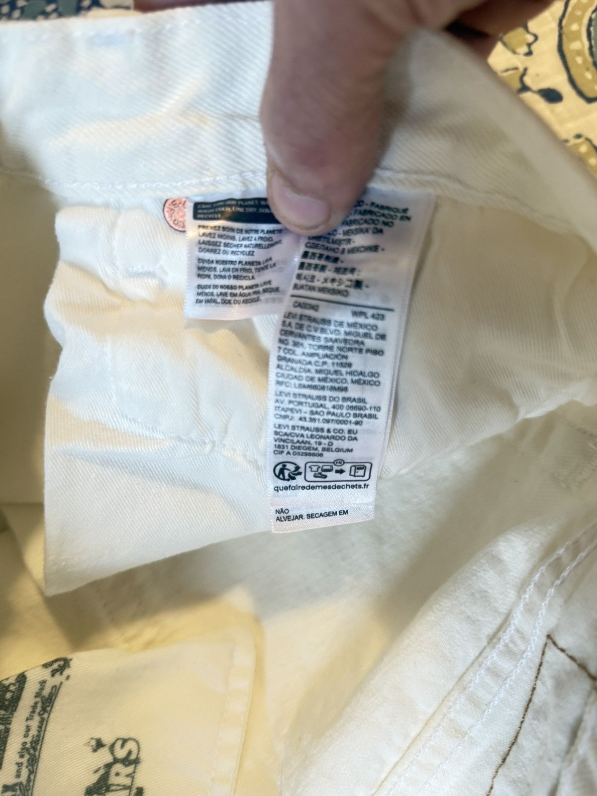 DENIM TEARS × Levi's Denim Tears x Levi's 501 Cotton Wreath Jeans White W36 L34 Size US 36 / EU 52 - 5 Thumbnail