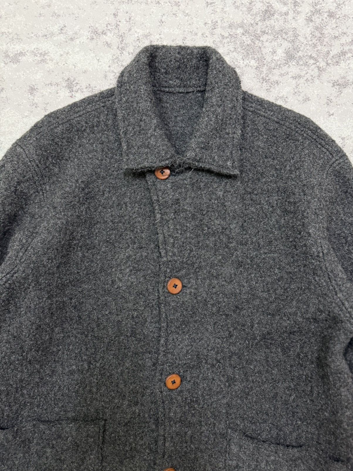 45rpm VINTAGE 45RPM MOHAIR CHARCOAL BLACK BUTTON UP JACKET Size US S / EU 44-46 / 1 - 6 Thumbnail