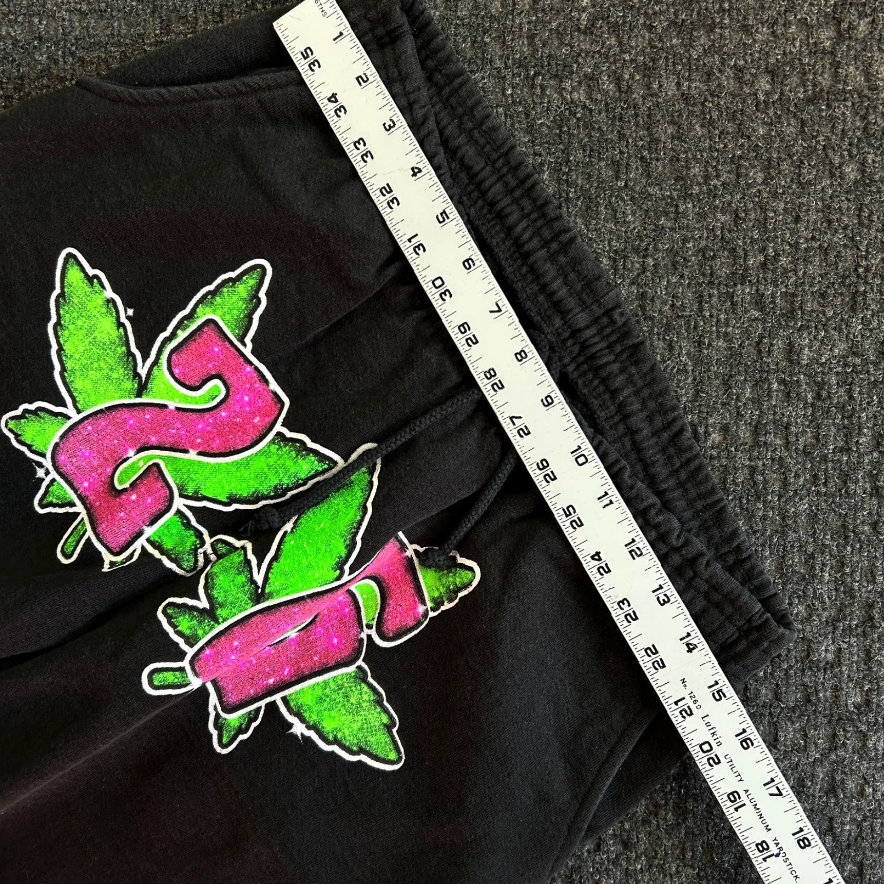 Los Angeles Apparel Los Angeles Apparel Shorts L Heavy Fleece Marijuana 26 Print 14oz Cotton USA Size US 33 - 5 Thumbnail