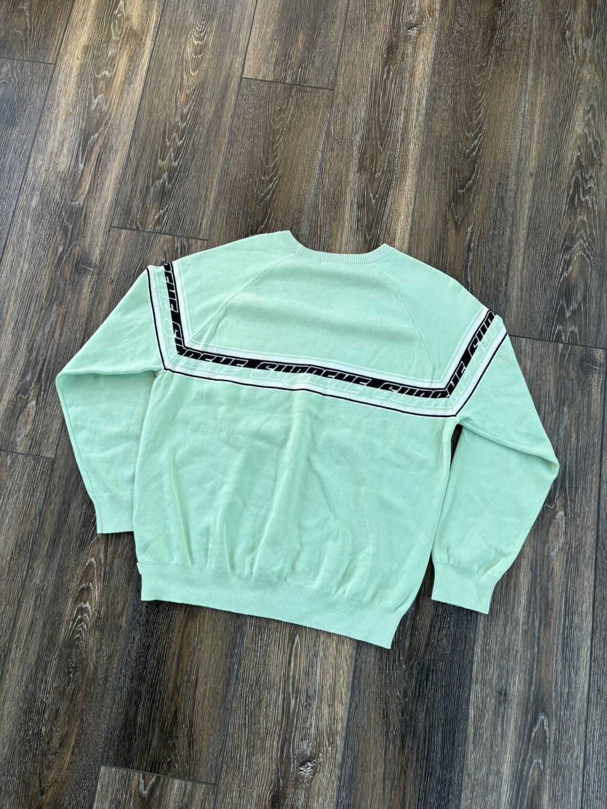 Supreme Supreme Striped Raglan Sweater SS18 Mint Size US M / EU 48-50 / 2 - 2 Thumbnail