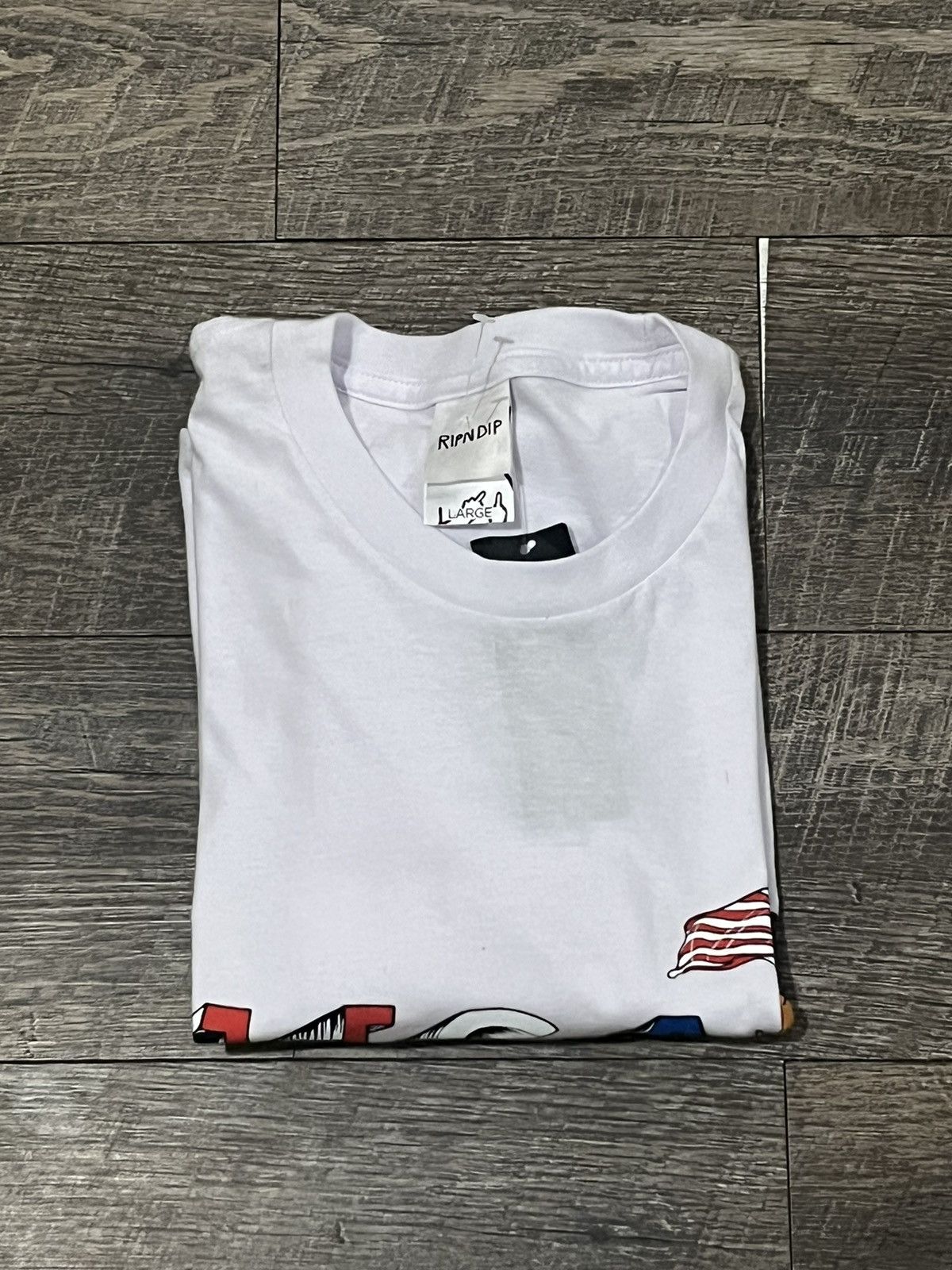 RIPNDIP RIpndip USA White Tee Shirt Size Large Size US L / EU 52-54 / 3 - 7 Thumbnail