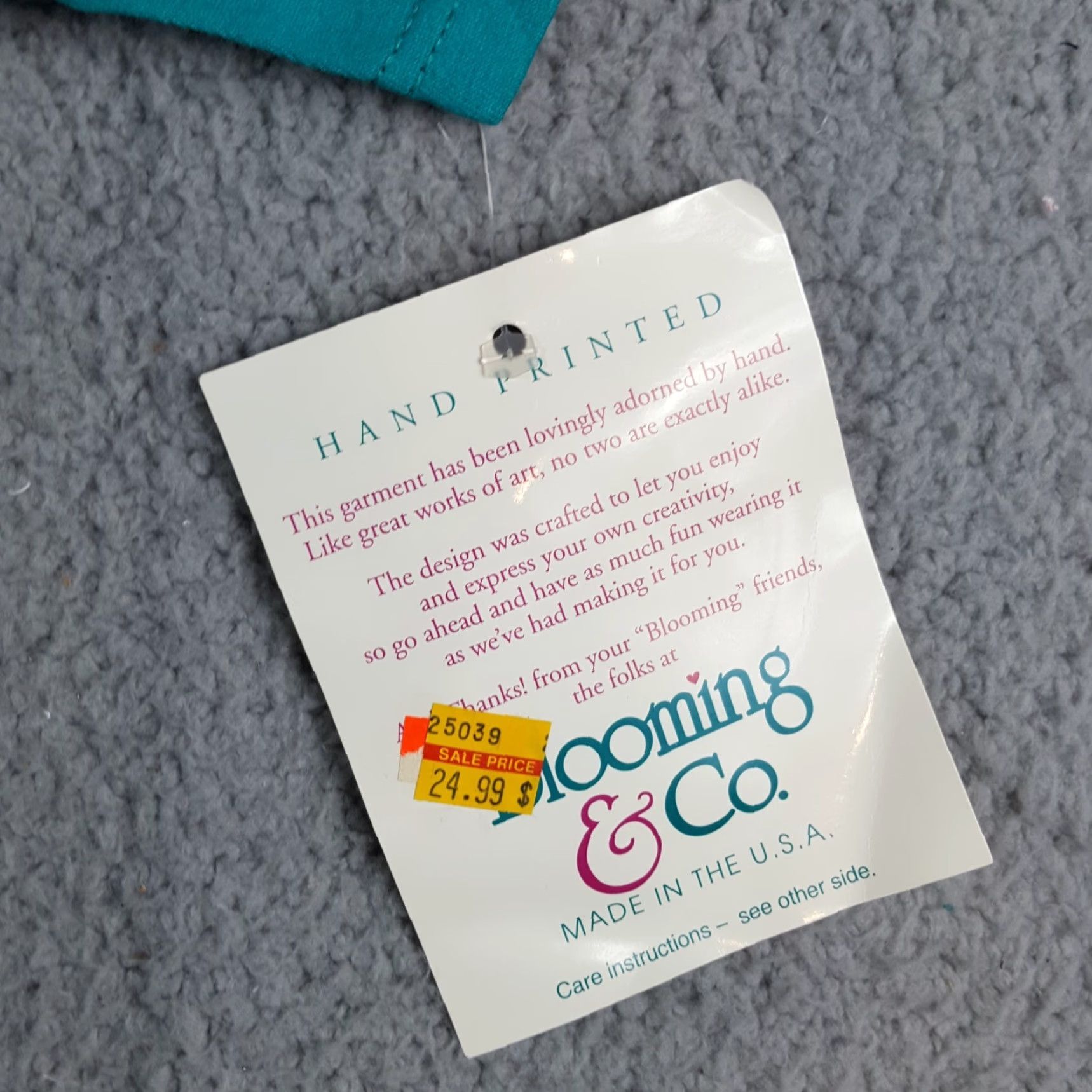 Vintage VINTAGE Blooming & Co T-Shirt Women’s M Preppy Collared Golf Tee Casual Blue/Teal 80s Retro 90s Golf USA Shirt Womens Size M / US 6-8 / IT 42-44 - 4 Thumbnail