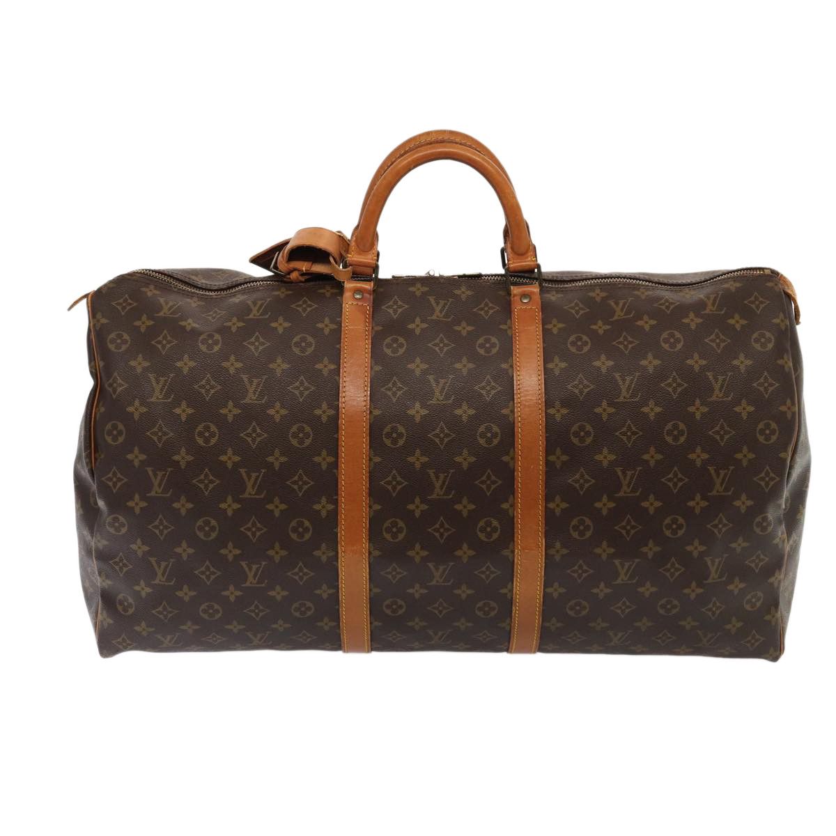 Louis Vuitton Keepall 60 Brown Canvas Travel Bag (Pre-Owned) Size ONE SIZE - 1 Thumbnail