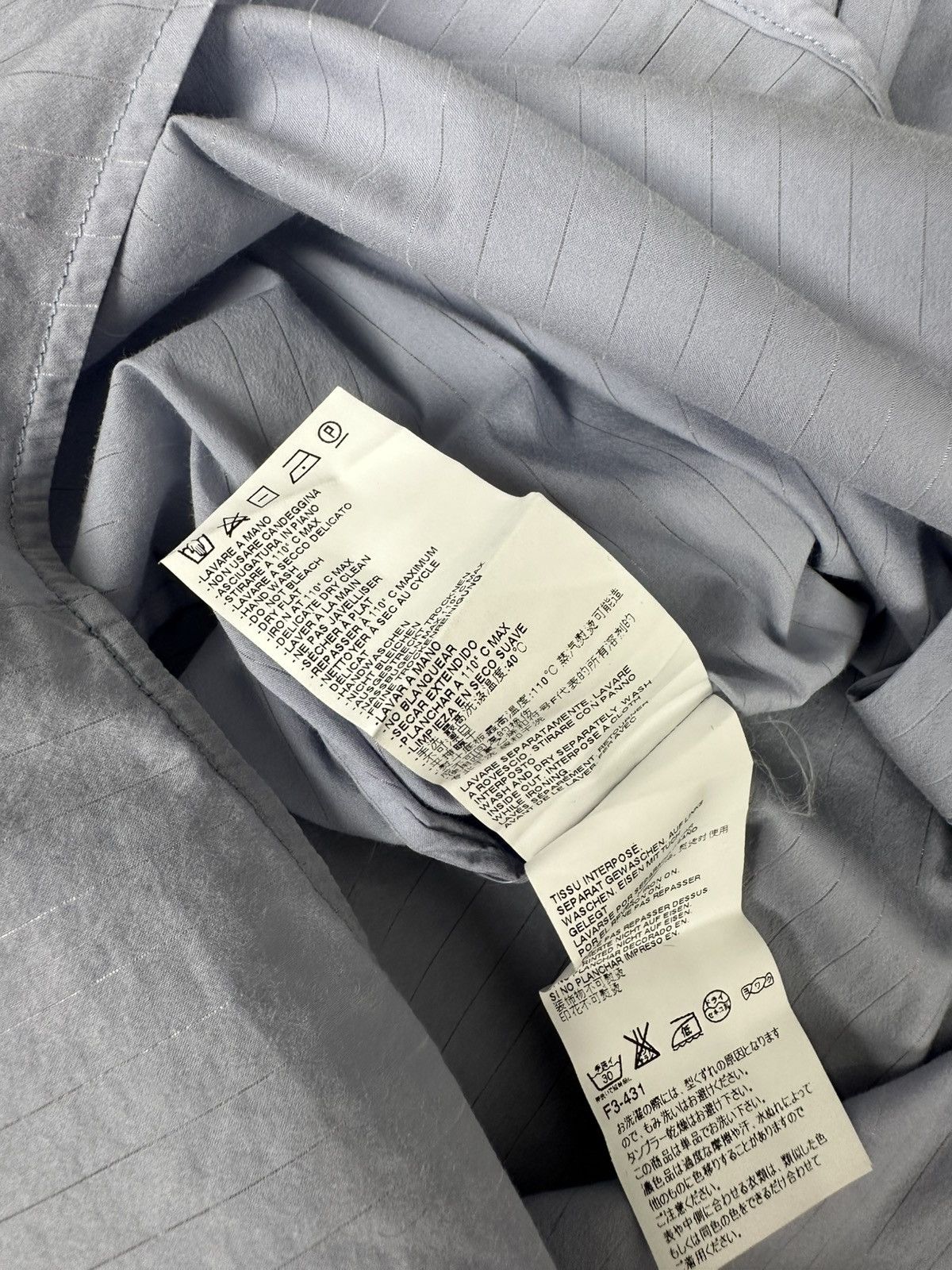 Maison Margiela Maison Margiela - Line 4 Roll Up Sleeve Double Collar Shirt Size XS / US 0-2 / IT 36-38 - 15 Thumbnail