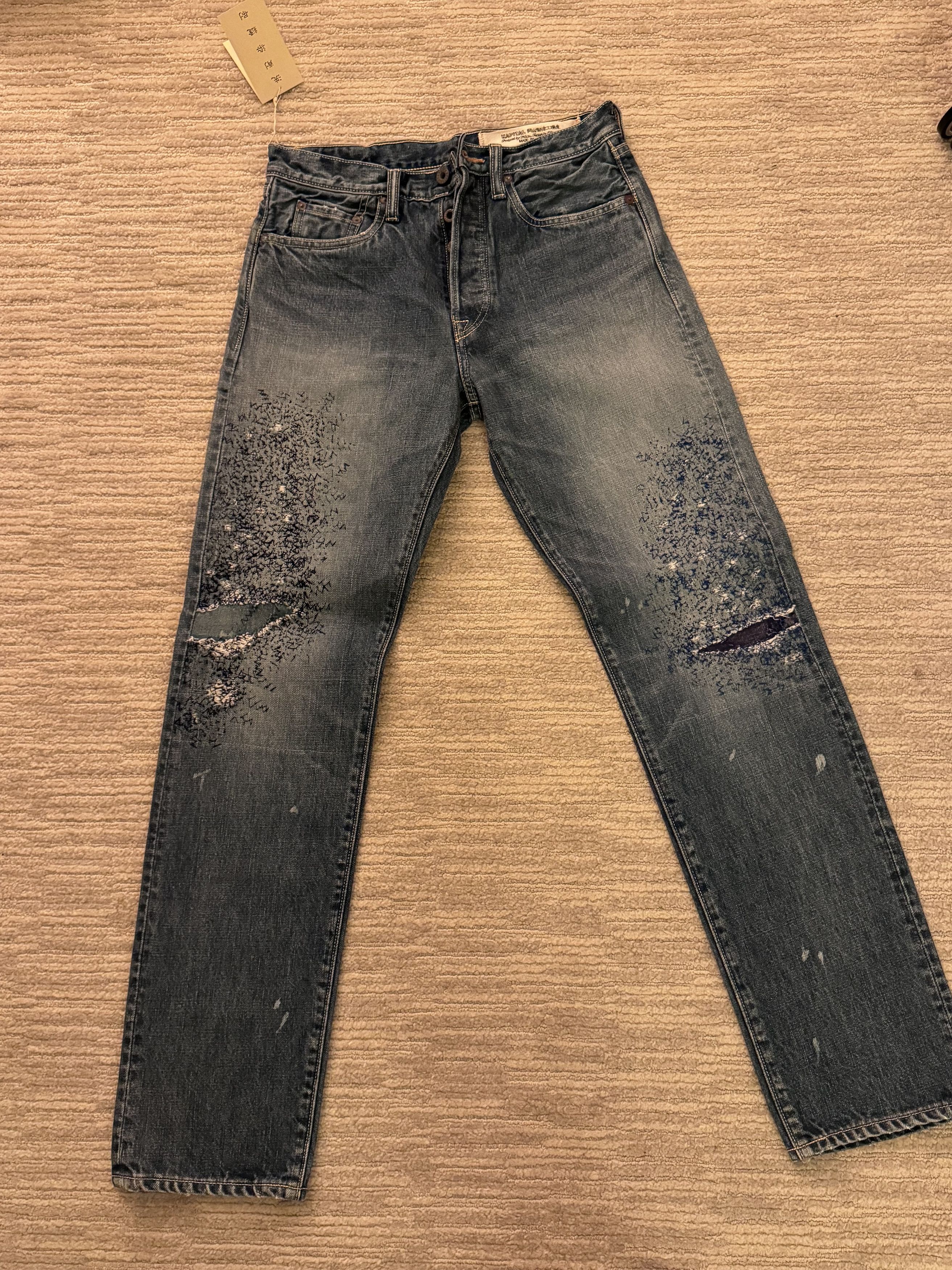 image of Kapital 14Oz Denim 5P Monkey Cisco (3Year Processing) Ek-1086 in Indigo, Men's (Size 30)