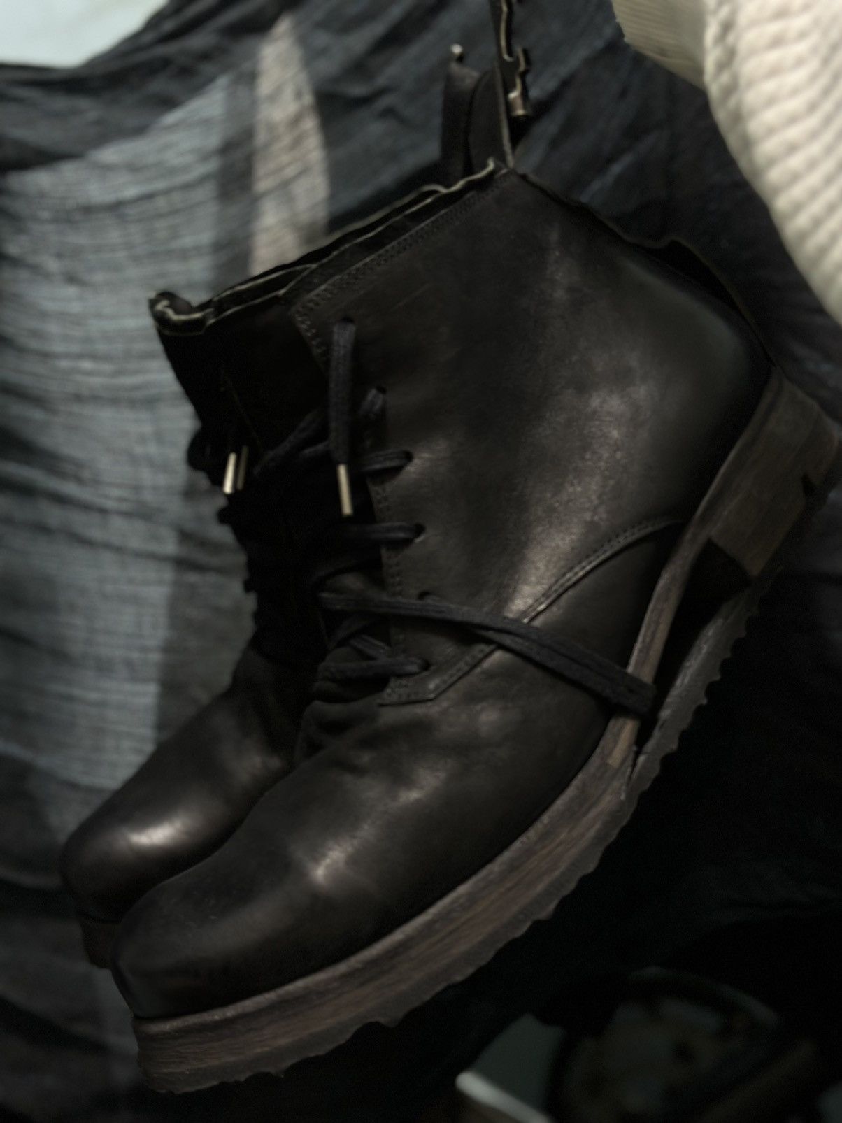 Boris Bidjan Saberi Boris Bidjan Saberi BOOT4 Ankle Boots horse BLACK 45EUR Size US 12 / EU 45 - 2 Thumbnail