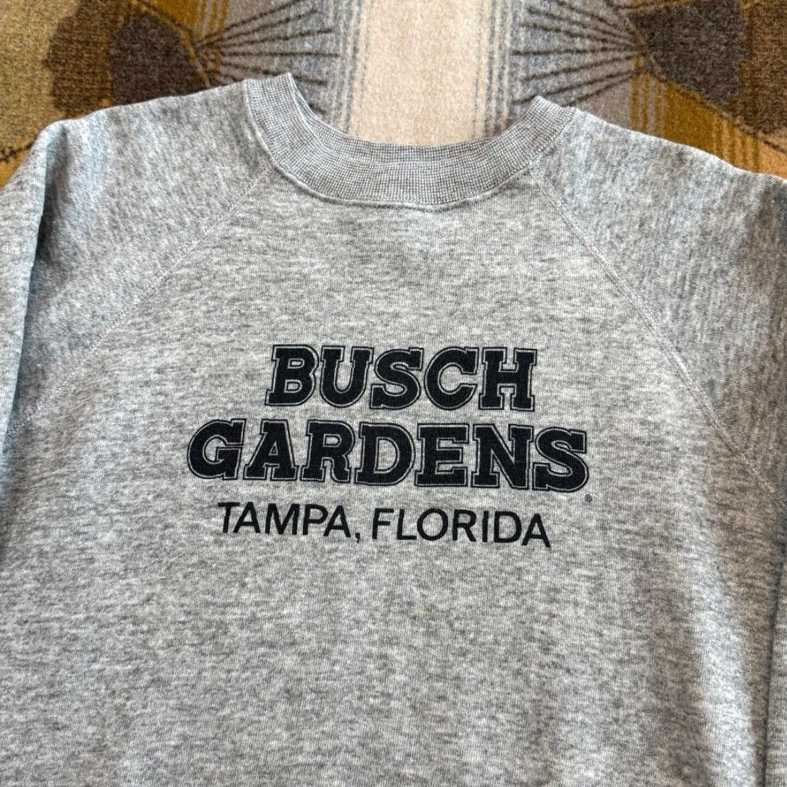 Tultex VINTAGE Busch Gardens Tampa Florida Crewneck Sweatshirt Mens M Gray 80s 90s Pullover Sweatshirt Size US M / EU 48-50 / 2 - 2 Thumbnail
