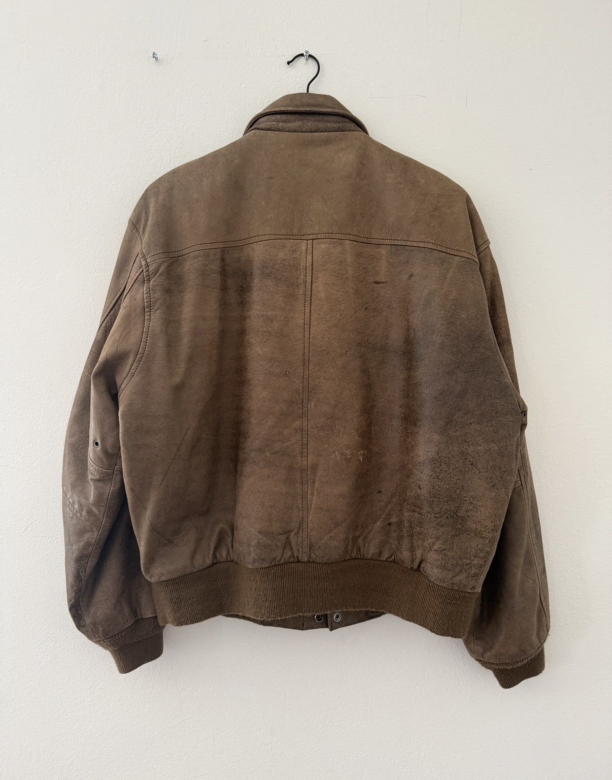 Vintage Vintage 1990 Hunt Club Leather Aviator Jacket Size US M / EU 48-50 / 2 - 2 Thumbnail