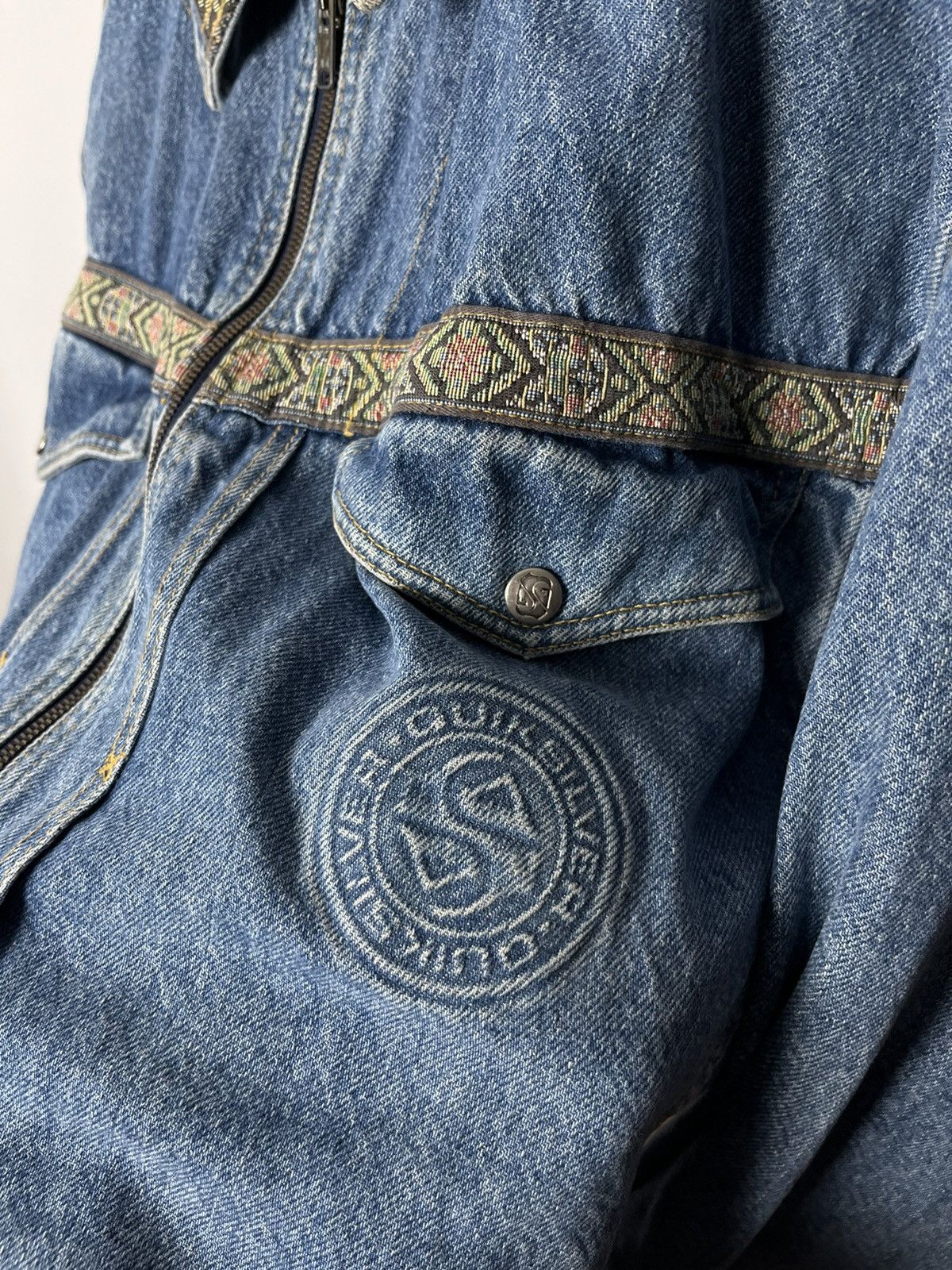 Quiksilver × Vintage Vintage Made in USA Quiksilver Denim Jeans Jacket Size US M / EU 48-50 / 2 - 3 Thumbnail