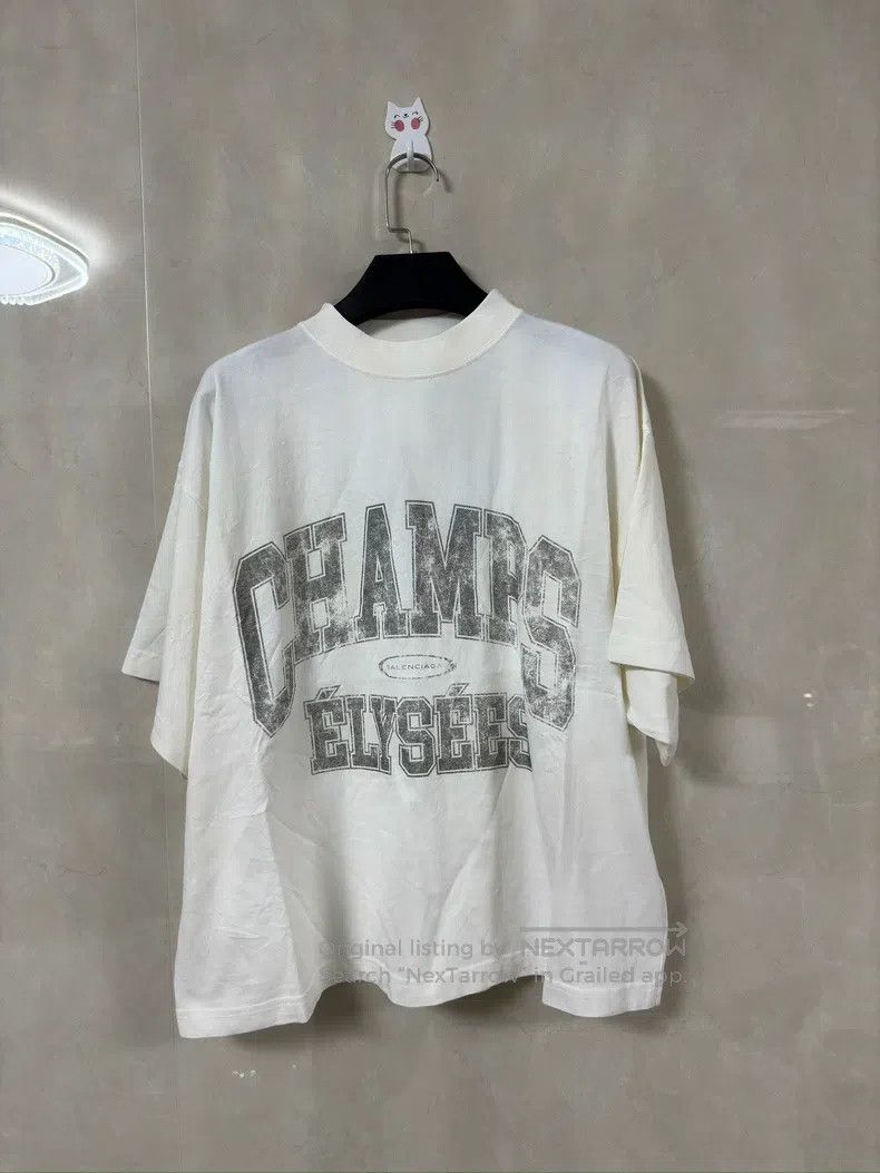 Balenciaga Balenciaga Letter Pattern Printed Round Neck Casual Short Size US S / EU 44-46 / 1 - 1 Thumbnail