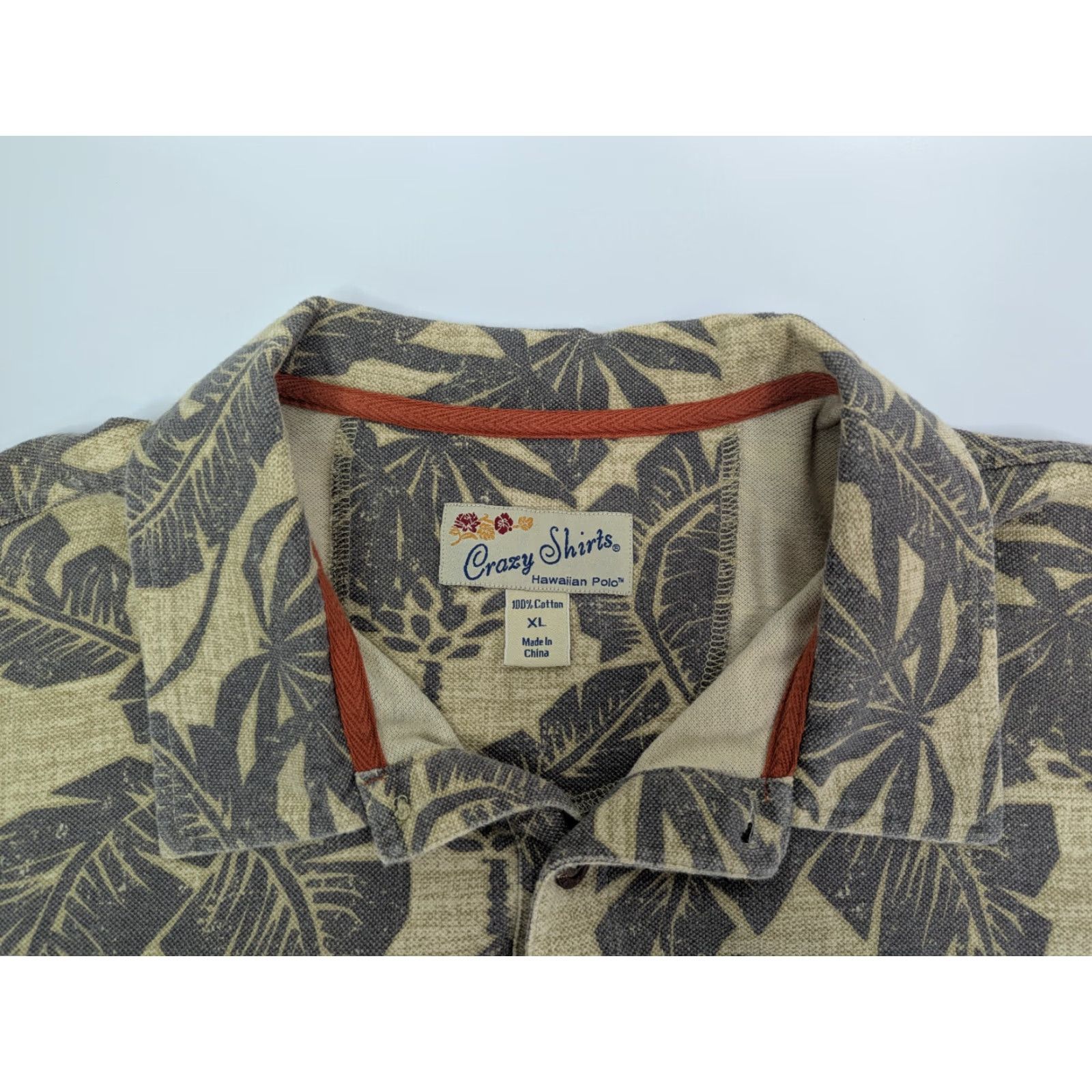 Vintage VINTAGE Crazy Shirts Polo Shirt Mens XL Beige Hawaiian Beach Resort Travel & Places Aloha 60s? Size US XL / EU 56 / 4 - 6 Thumbnail