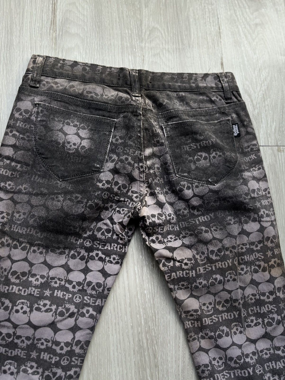 Japanese Brand HELL CAT PUNKS Skull lace up flare pants Size US 26 / EU 42 - 6 Thumbnail