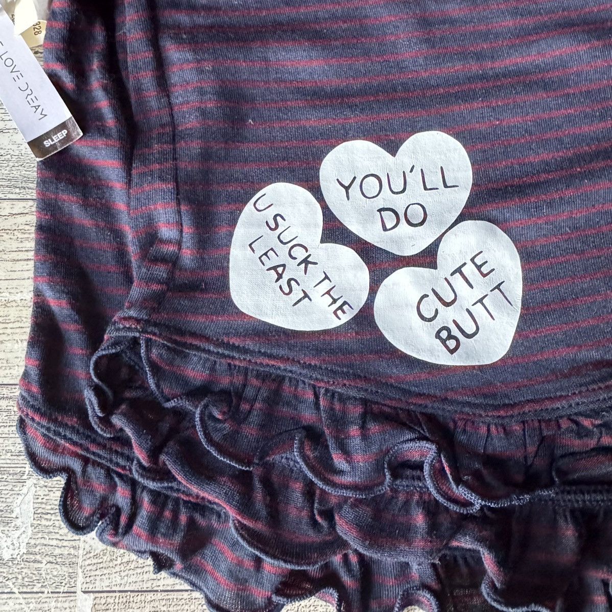 American Eagle Outfitters Live Live Dream, Retro, Conversation Heart, Sleep Shorts Size 36" / US 14 / IT 50 - 4 Thumbnail