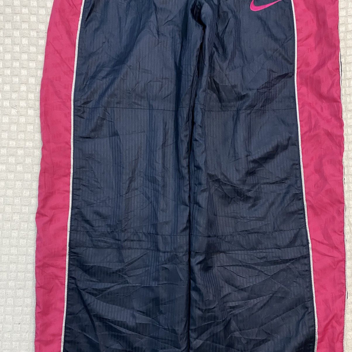 Carhartt Wip × Nike 💥 VINTAGE NIKE 90S BAGGY WIDE LEG SWOOSH TRACK PANTS Y2K Size US 26 / EU 42 - 8 Thumbnail