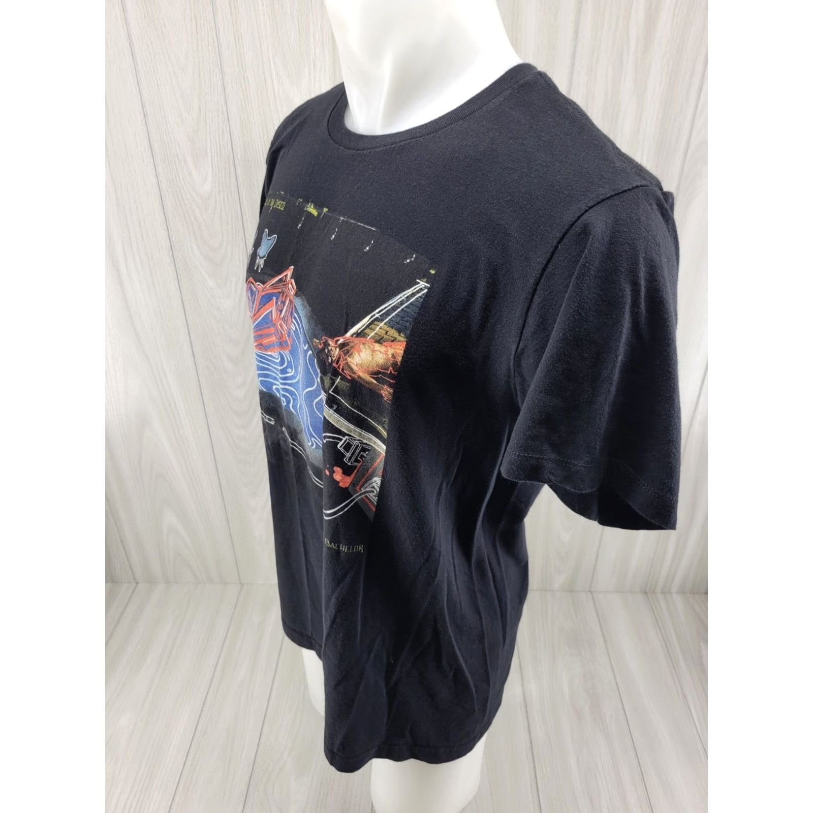 Vintage Panic! At The Disco Death Of A Bachelor T-Shirt Black Short Sleeve Large Mens Unisex Adults Cotton Graphic Print Crew Neck 2010s Band Rock Size US L / EU 52-54 / 3 - 4 Thumbnail