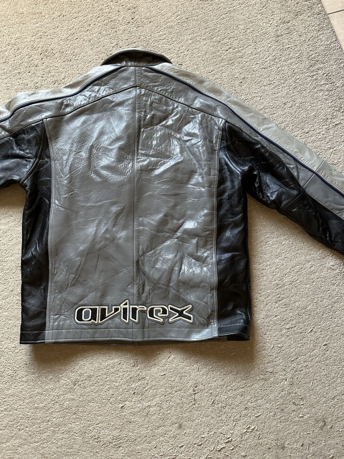 Avirex × Vintage 1990s Avirex Spirit of American Leather Varsity Jacket Size US XL / EU 56 / 4 - 17 Thumbnail