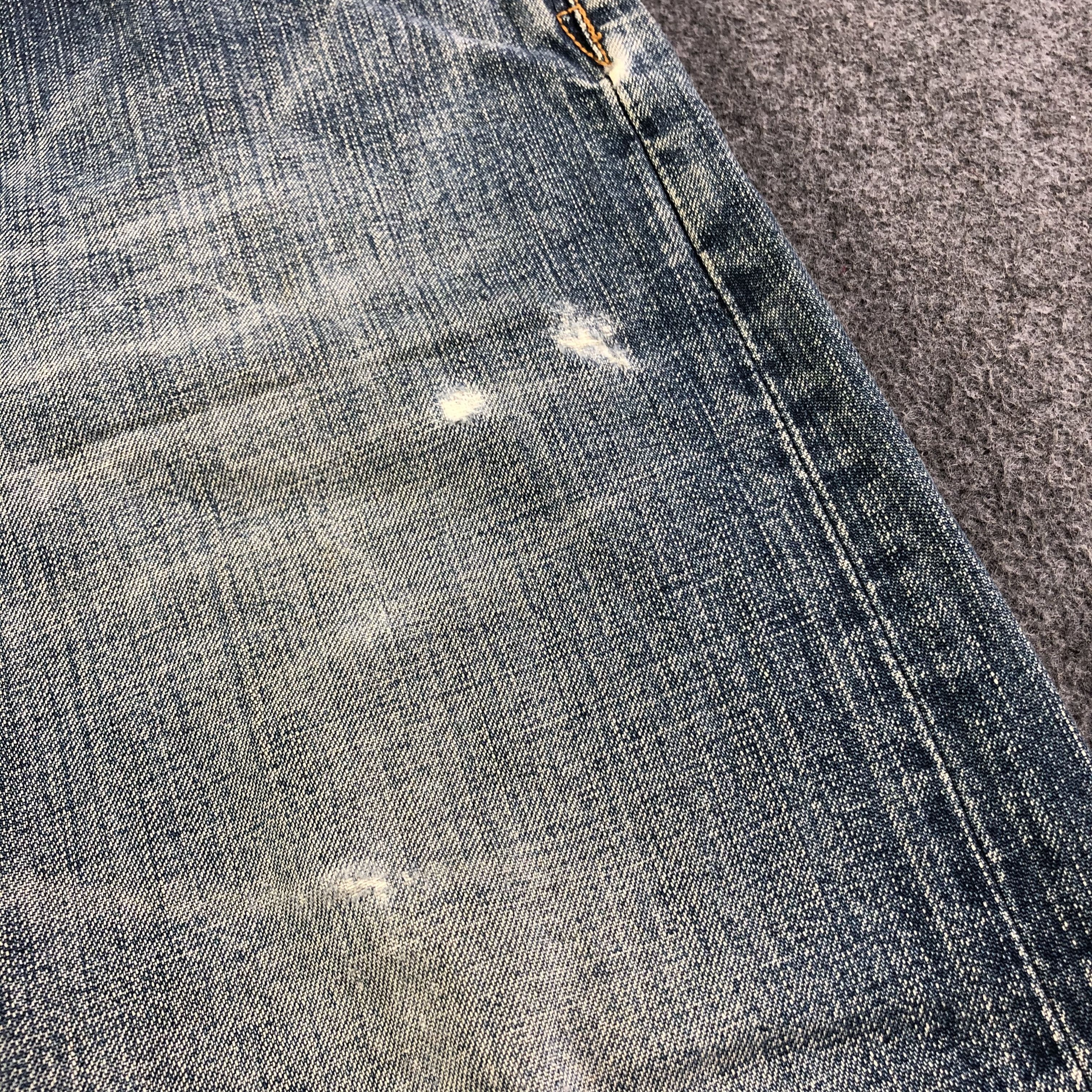 Japanese Brand Etienne Ozeki Jeans Faded Blue Denim -J2733 Size US 35 - 8 Thumbnail