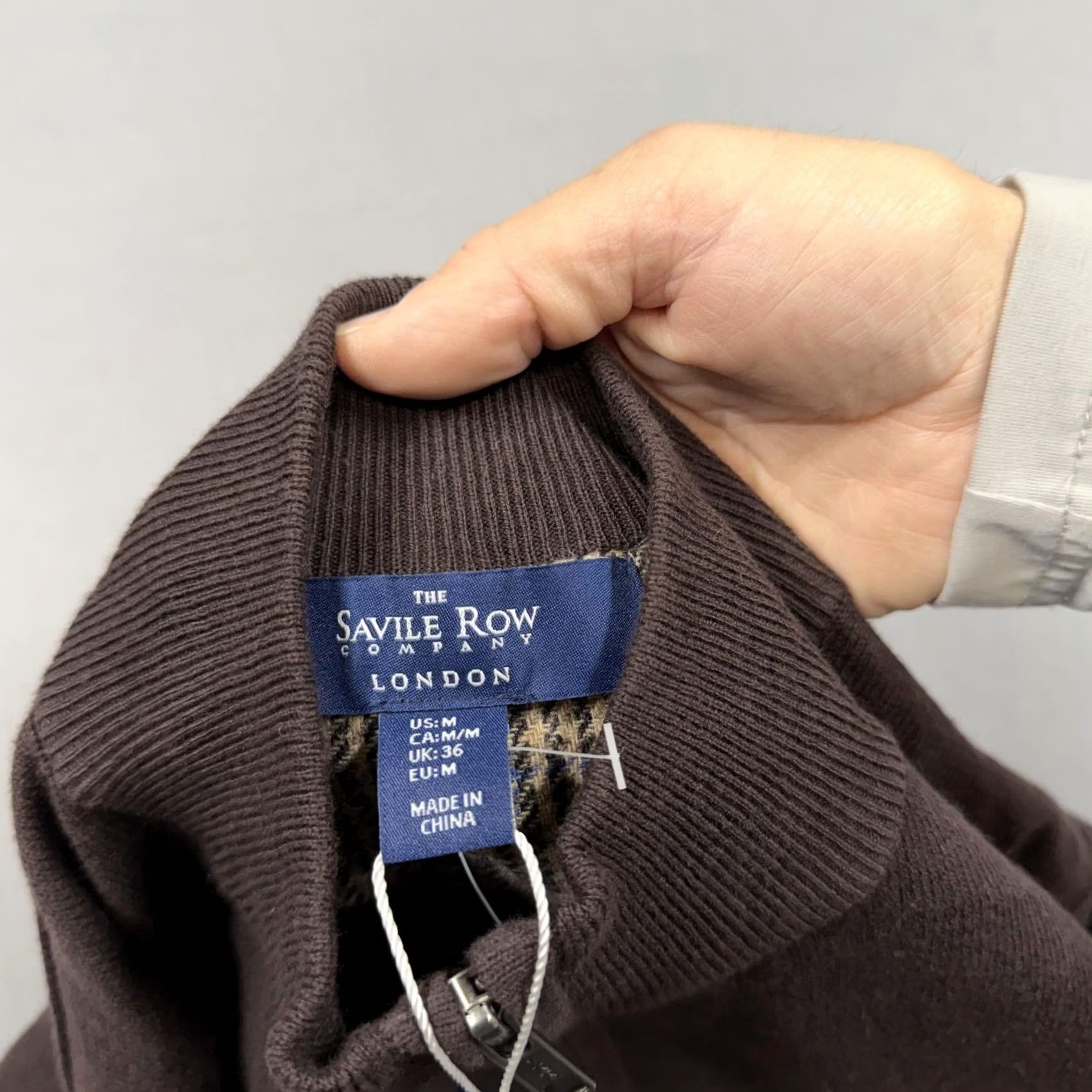 Vintage The Savile Row Company Sweater Mens M Brown 1/4 Zip Mock Neck Elbow Patch Knit Pullover Regular Shirt Casual Mens Size US M / EU 48-50 / 2 - 3 Thumbnail