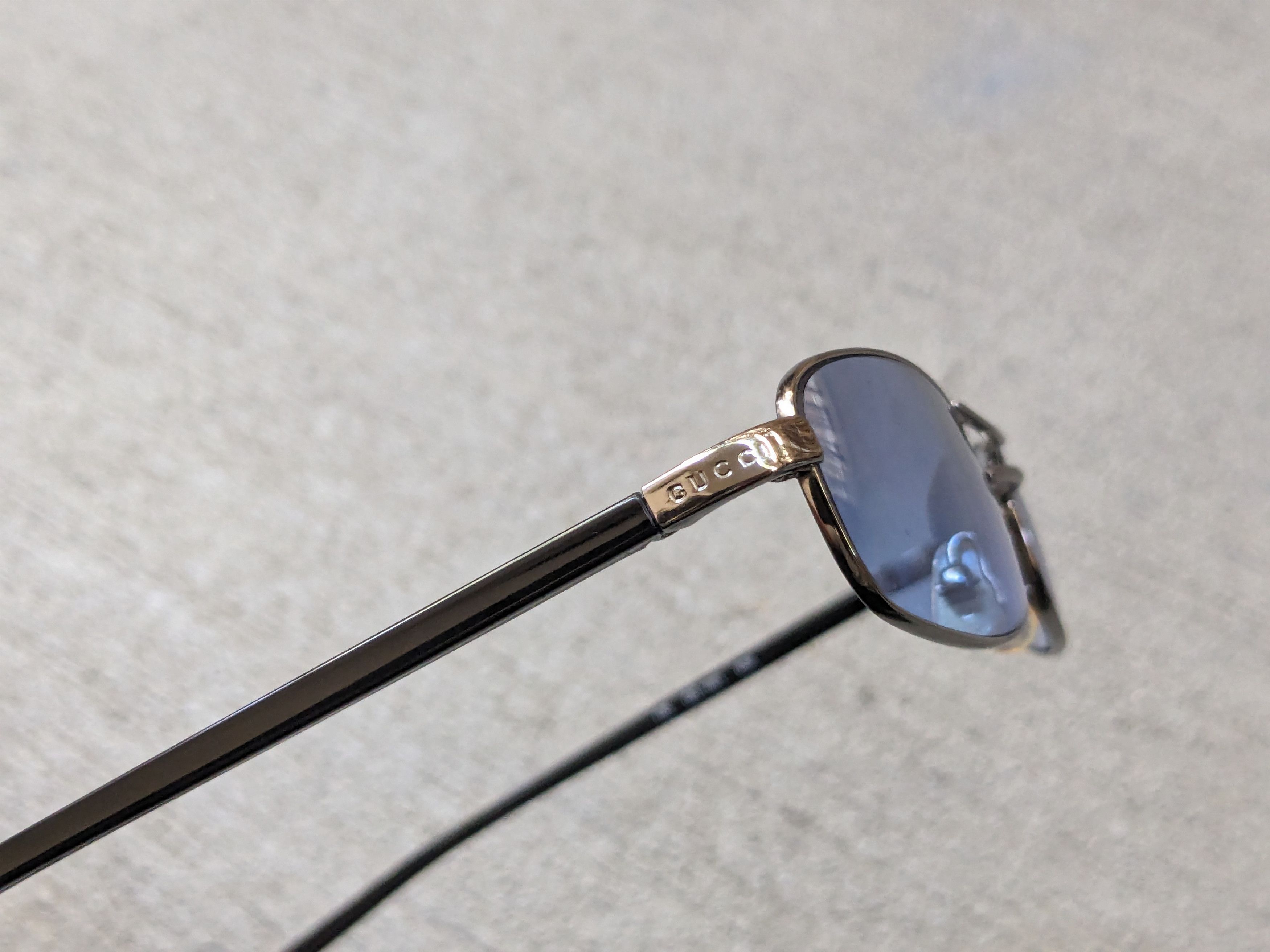Gucci Gucci Sunglasses GG1681/S Bkue Silver Vintage Y2K Tiny Size ONE SIZE - 4 Thumbnail