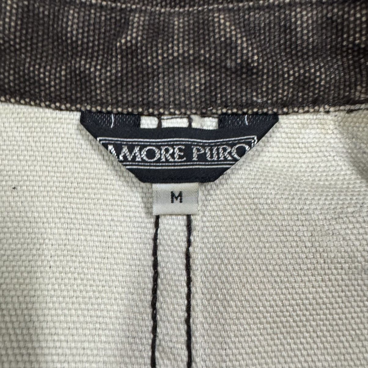 If Six Was Nine Vtg🔥Amore Puro Canvas Brown Chore Workers Jacket Size US M / EU 48-50 / 2 - 12 Thumbnail