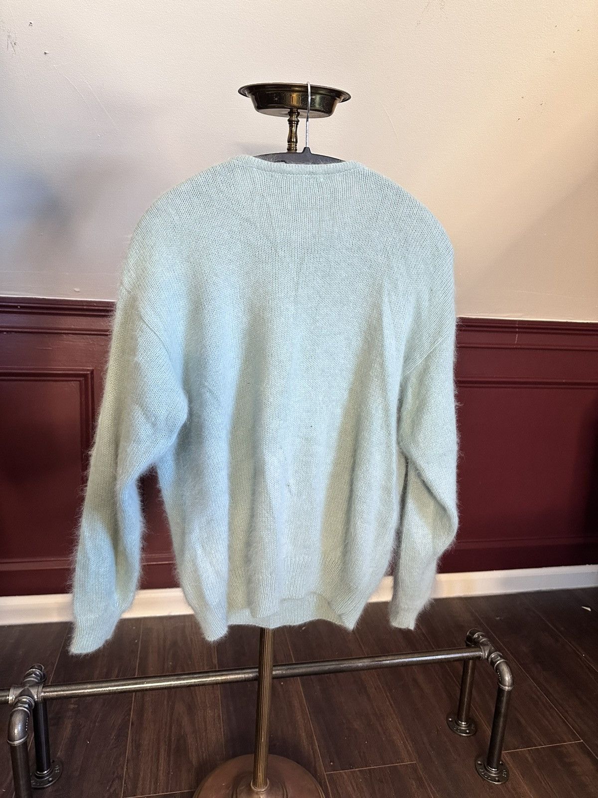 Other 3D knit ANGORA rabbit hair pearl leaf patch vintage sweater Size M / US 6-8 / IT 42-44 - 7 Thumbnail