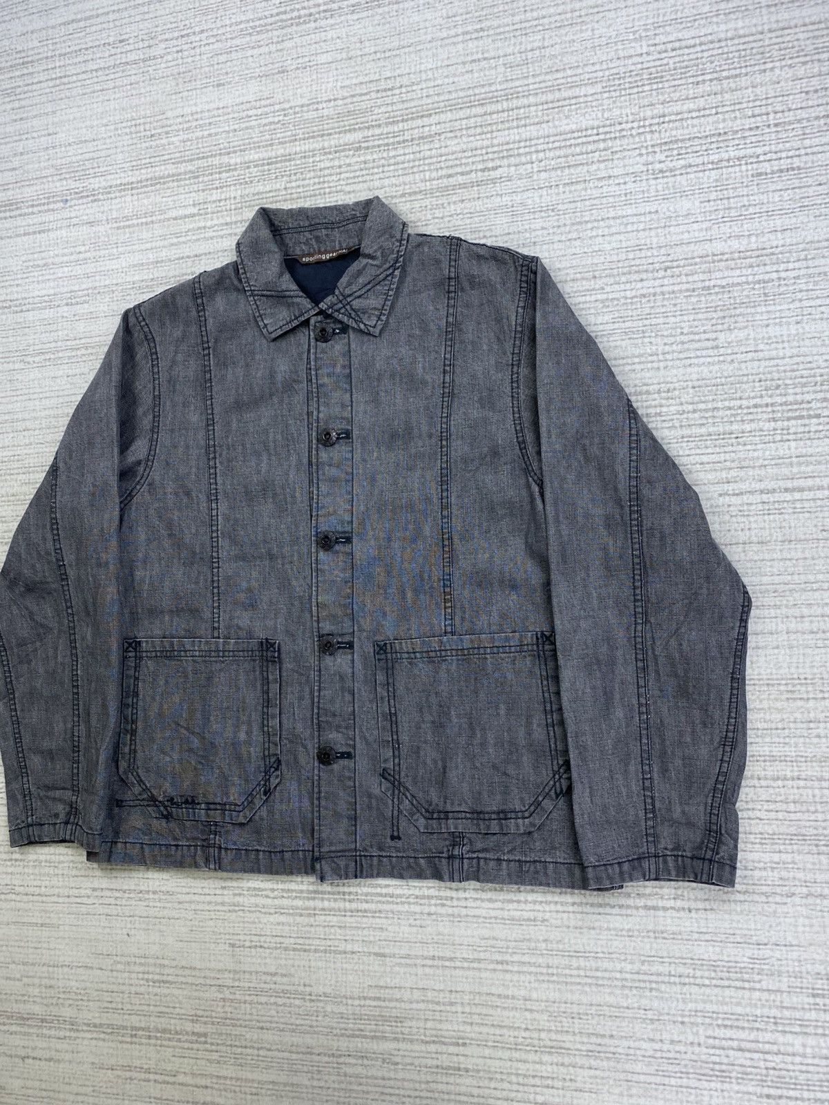Hai Sporting Gear × Issey Miyake × Vintage Vintage Issey Miyake HAI Sporting Gear Denim Jacket Size US M / EU 48-50 / 2 - 4 Thumbnail
