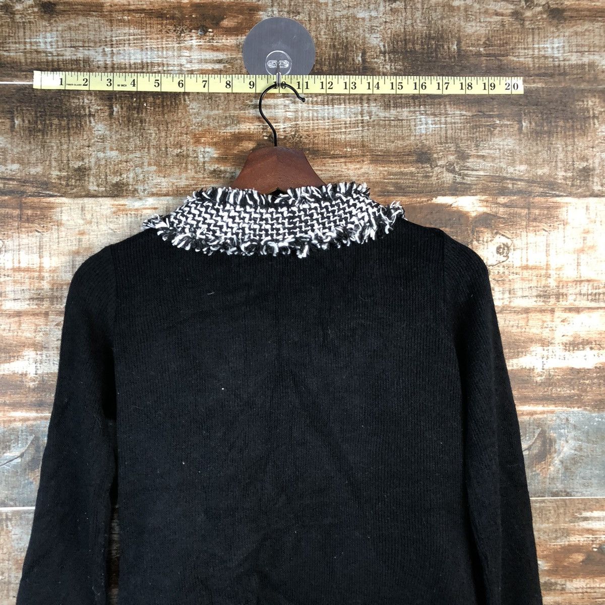 DL Coup De Poing Black Cardigan Knitwear #C578