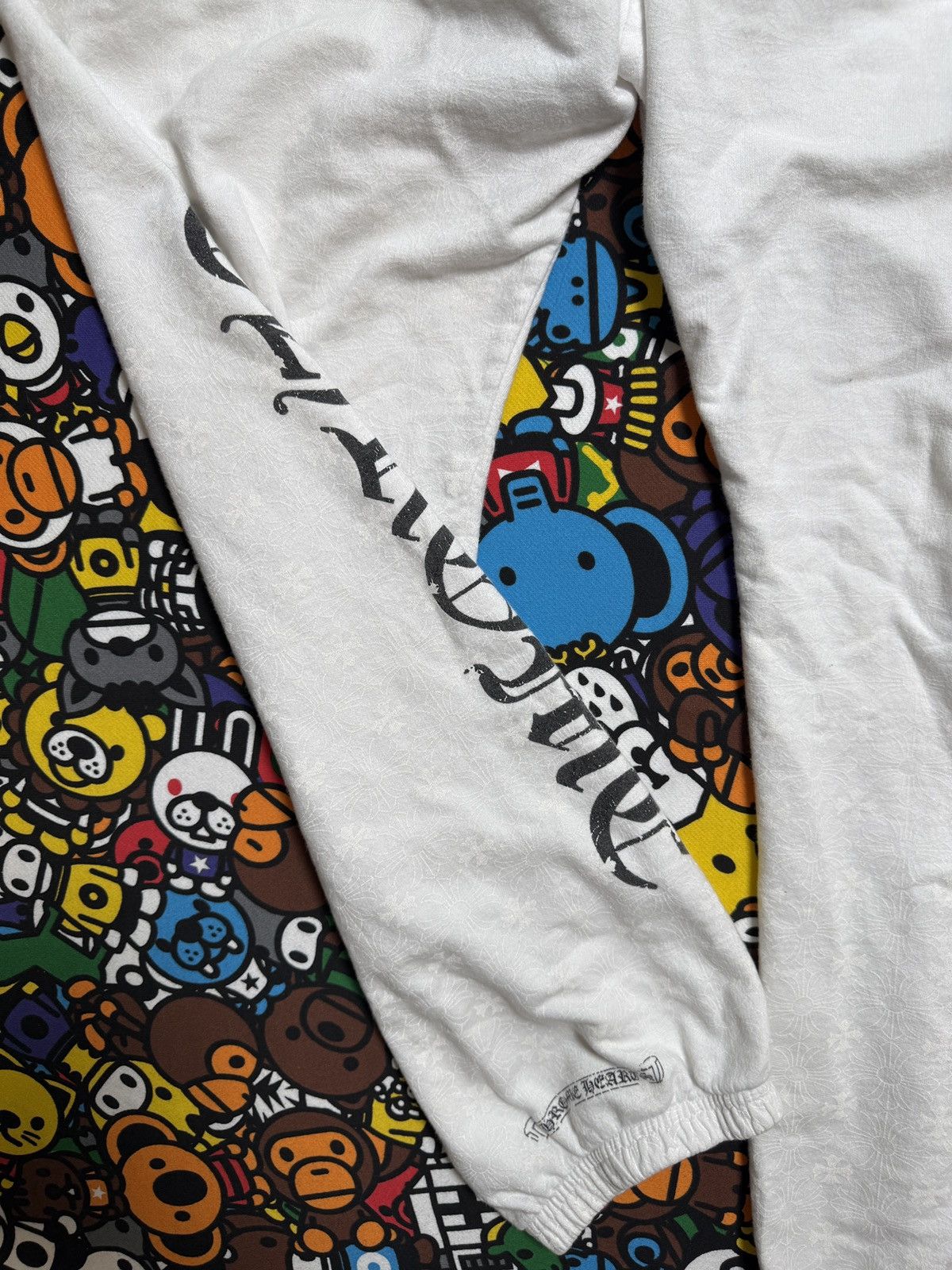 Chrome Hearts Chrome Hearts White Monogram Horseshoe Logo Sweatpants Size US 35 - 11 Thumbnail