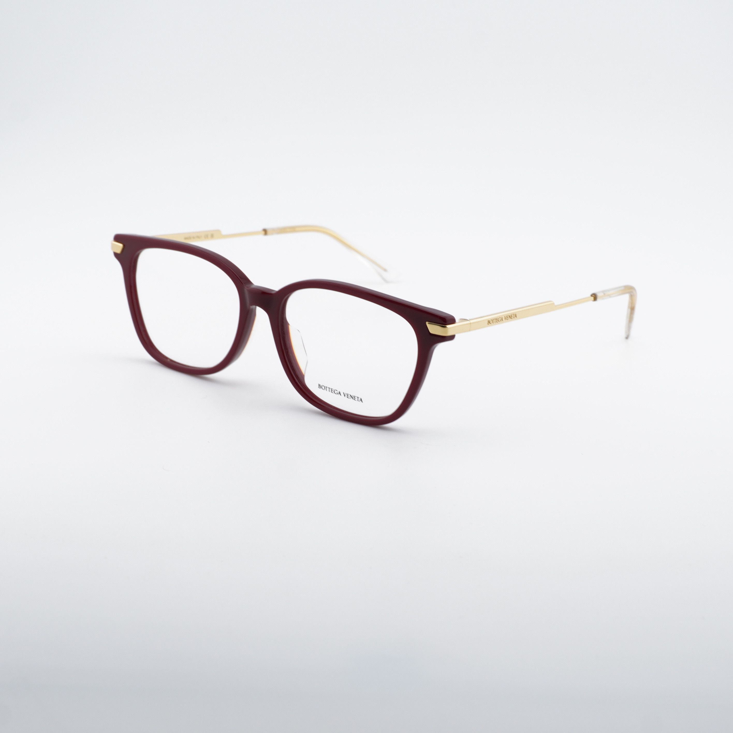 Bottega Veneta Bottega Veneta BV1074OA 004 Eyeglasses Burgundy/Gold 53mm Size ONE SIZE - 7 Thumbnail