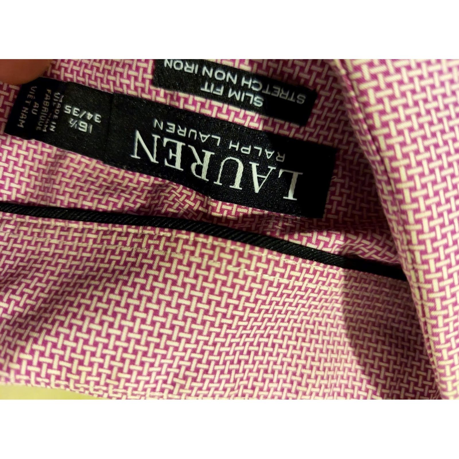 Polo Ralph Lauren Polo Ralph Lauren Dress Shirt Purple 16.5 34 35 Button Cotton Mens Long Sleeve Vintage: No 100% Cotton Classic Regular Collar Size 46R - 4 Thumbnail