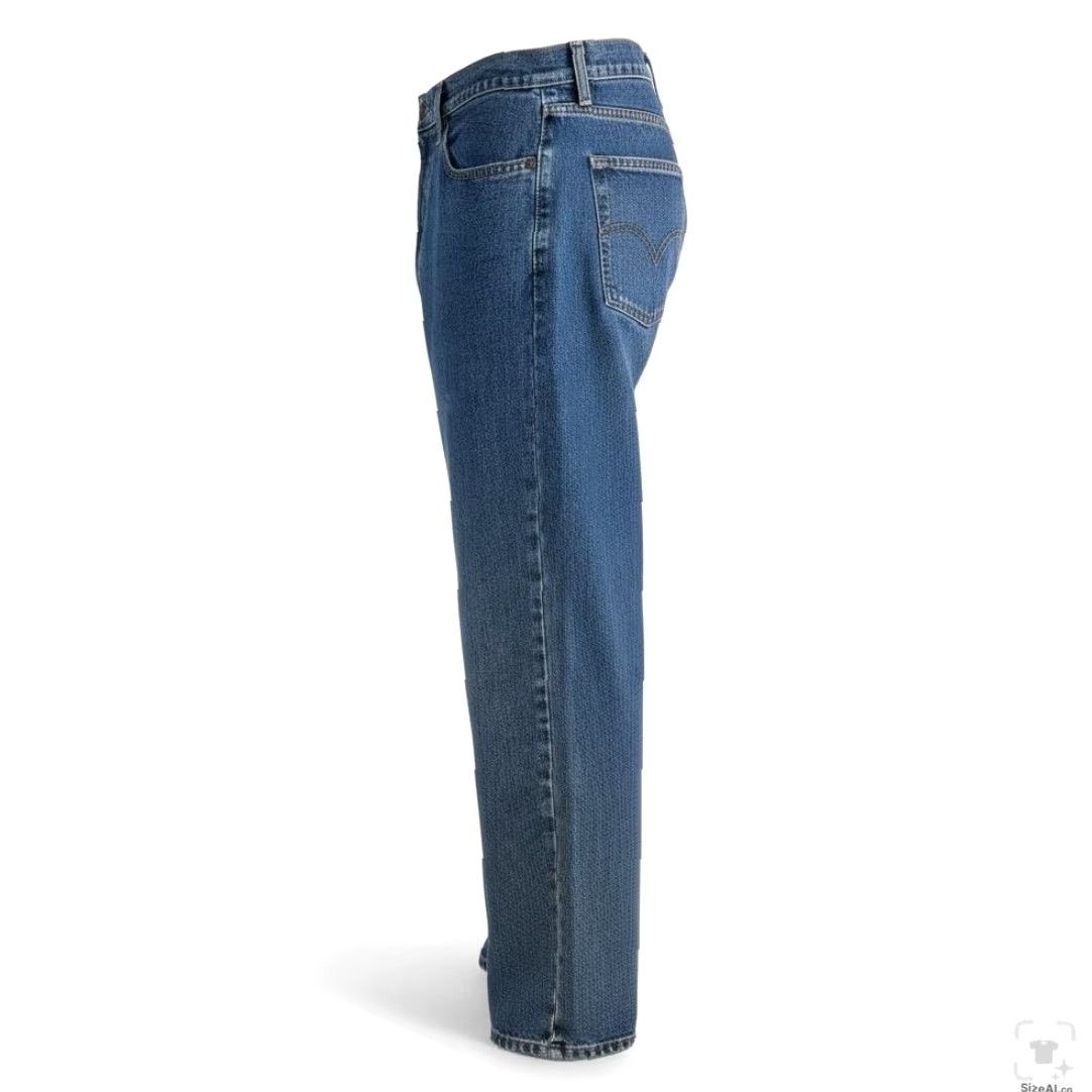 Levi's Levis 505 Jeans Mens 36x29 Blue Medium Wash Zip Fly Straight Stretch Denim Regular Fit 5-Pocket USA Logo Leather Patch Men’s Jeans Size US 36 / EU 52 - 3 Thumbnail