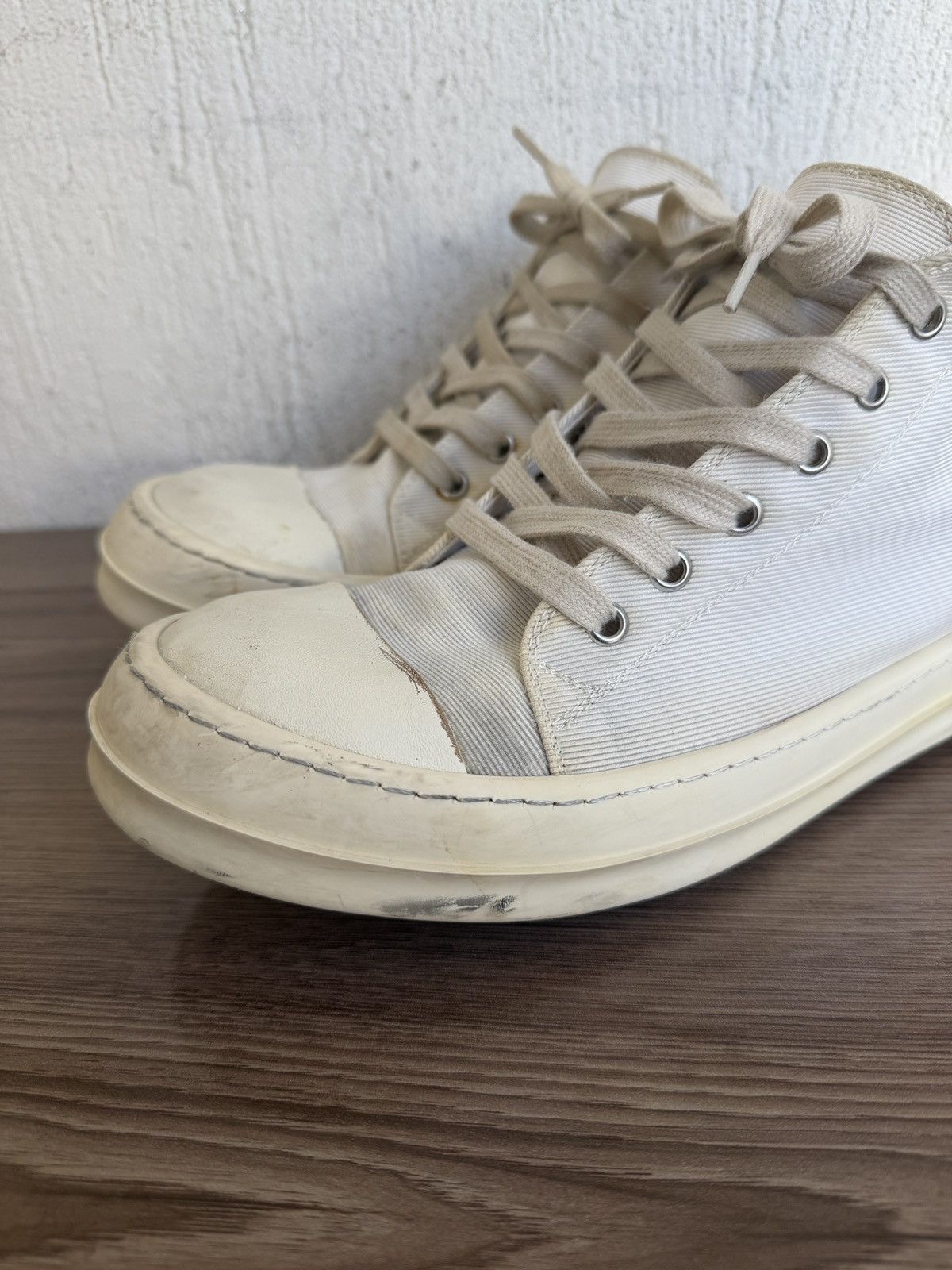 Rick Owens Drkshdw Khaki canvas ramones Size US 8 / EU 41 - 6 Thumbnail