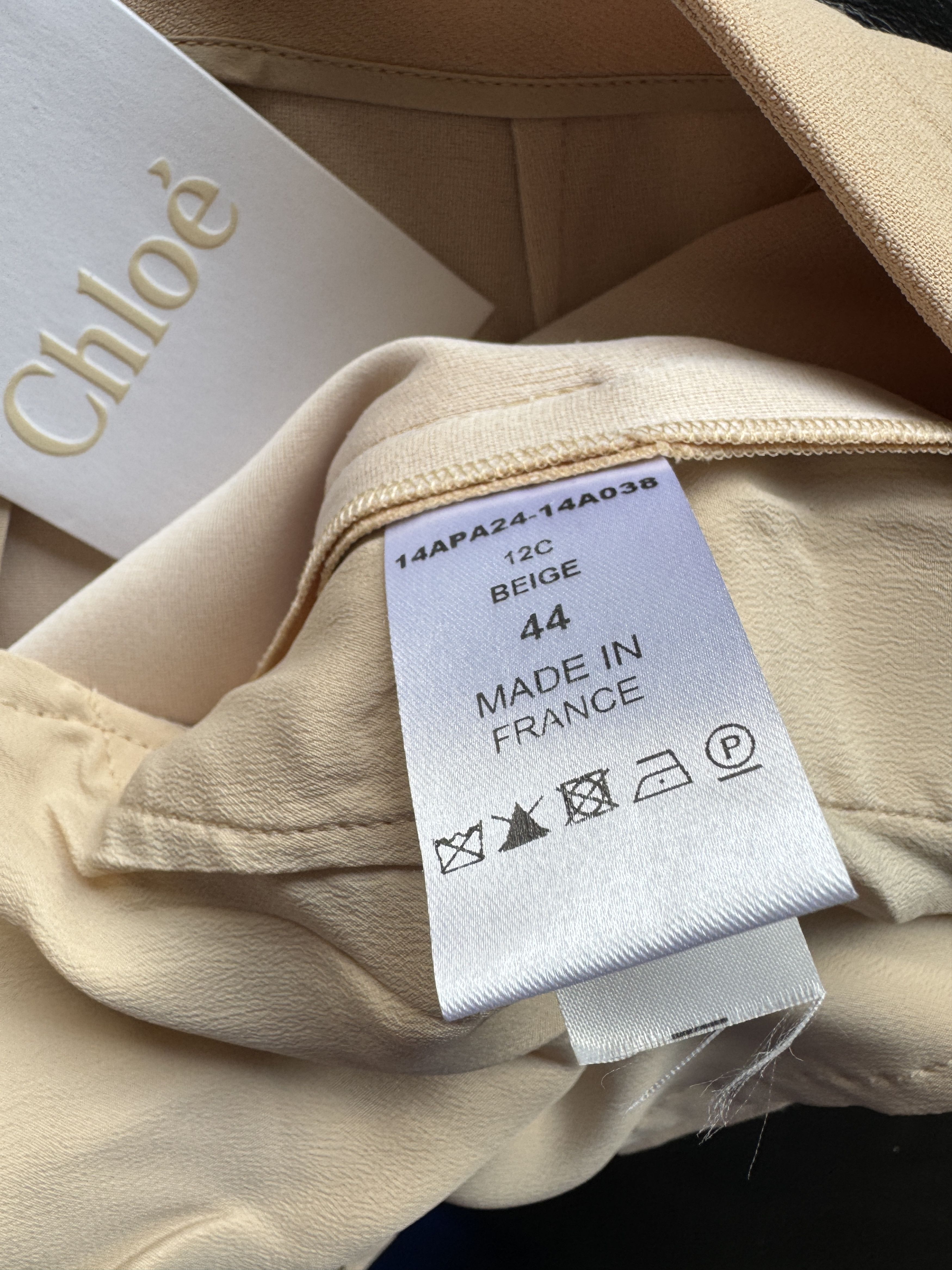 Chloe Beige Side-Stripe Trousers Size 30" / US 8 / IT 44 - 9 Thumbnail