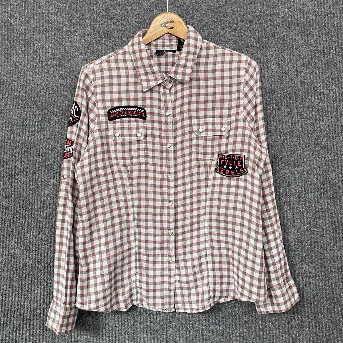 Harley Davidson × Vintage Vintage 2012 Harley Davidson Flannel Shirt Size M / US 6-8 / IT 42-44 - 7 Thumbnail