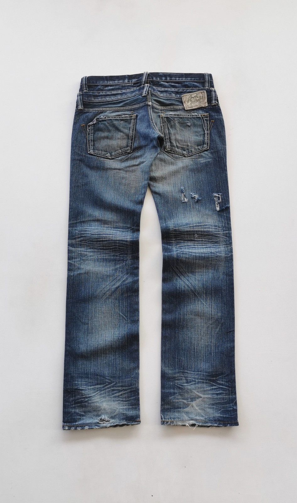 Japanese Brand Antgauge Double Waist Distressed Denim Jeans Size US 33 - 5 Thumbnail