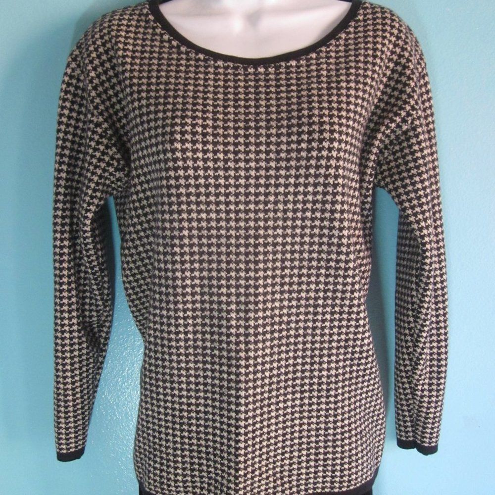 J Ferrar J Ferrar Vintage Wool Houndstooth Sweater Size M Size M / US 6-8 / IT 42-44 - 11 Thumbnail