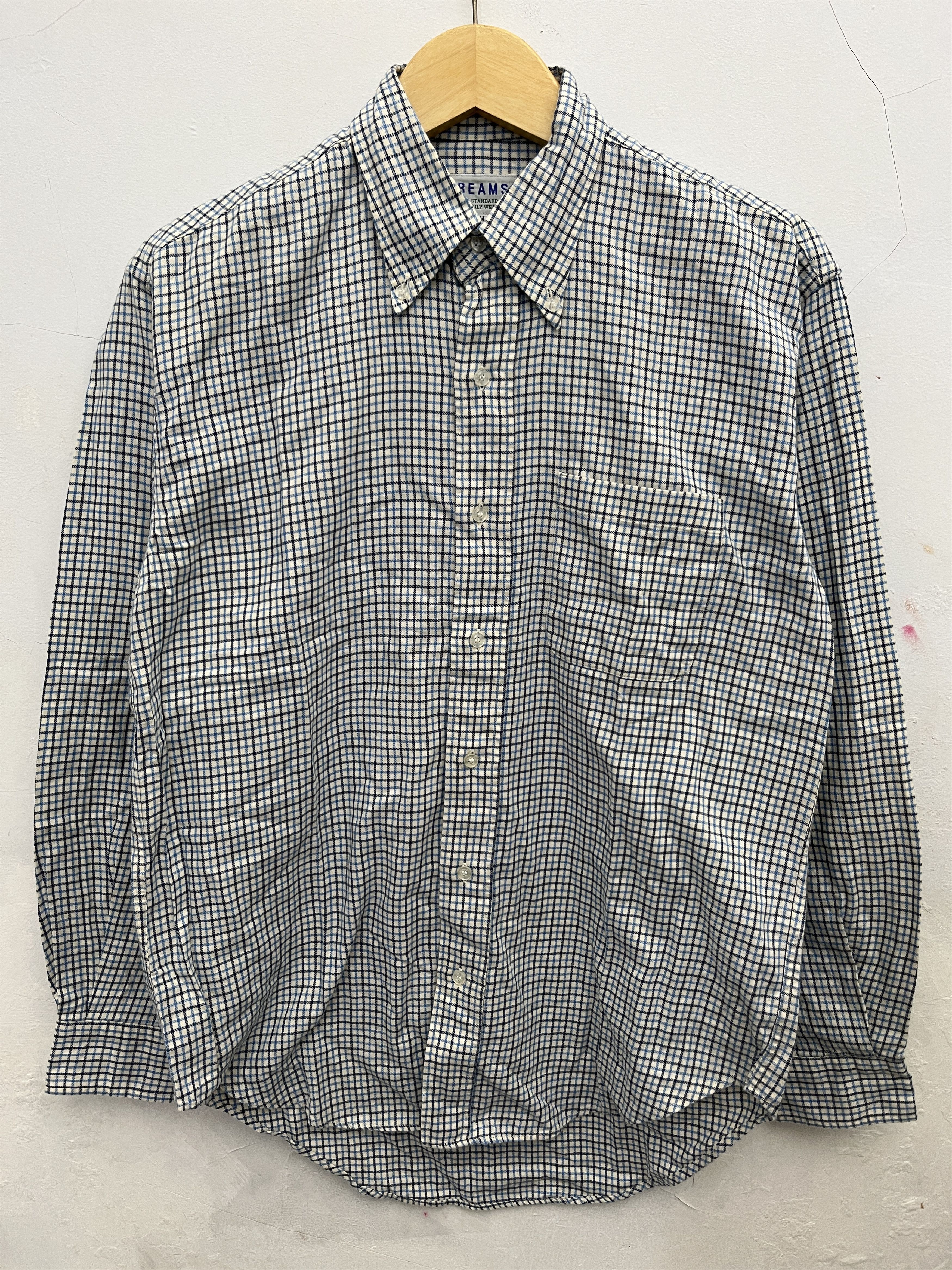 Beams Japan BEAMS Button Down Shirt Blue & White Checkered – M Size US M / EU 48-50 / 2 - 2 Thumbnail