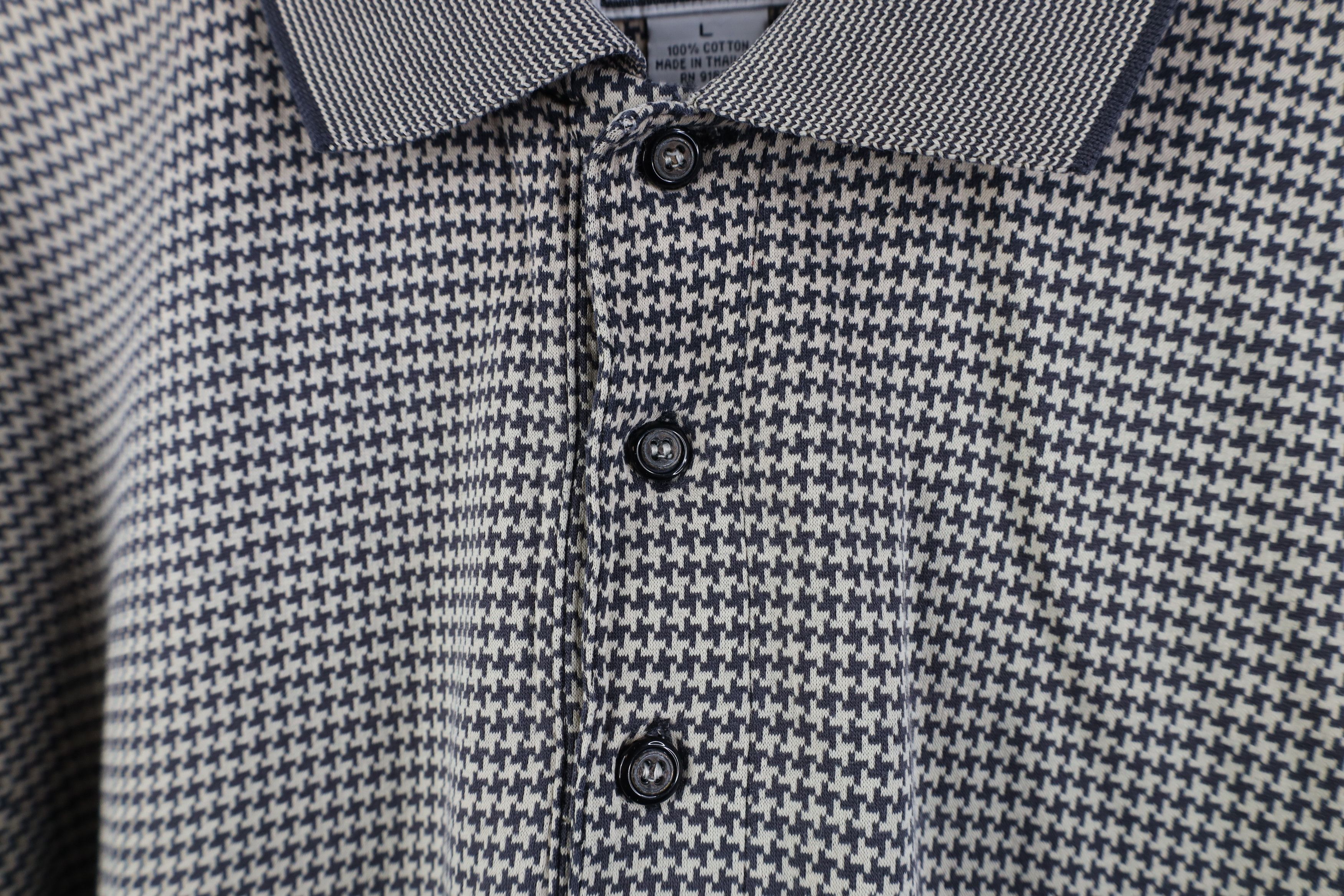 Vintage Vintage 90s Pebble Beach Spell Houndstooth Knit Golf Polo Size US L / EU 52-54 / 3 - 5 Thumbnail