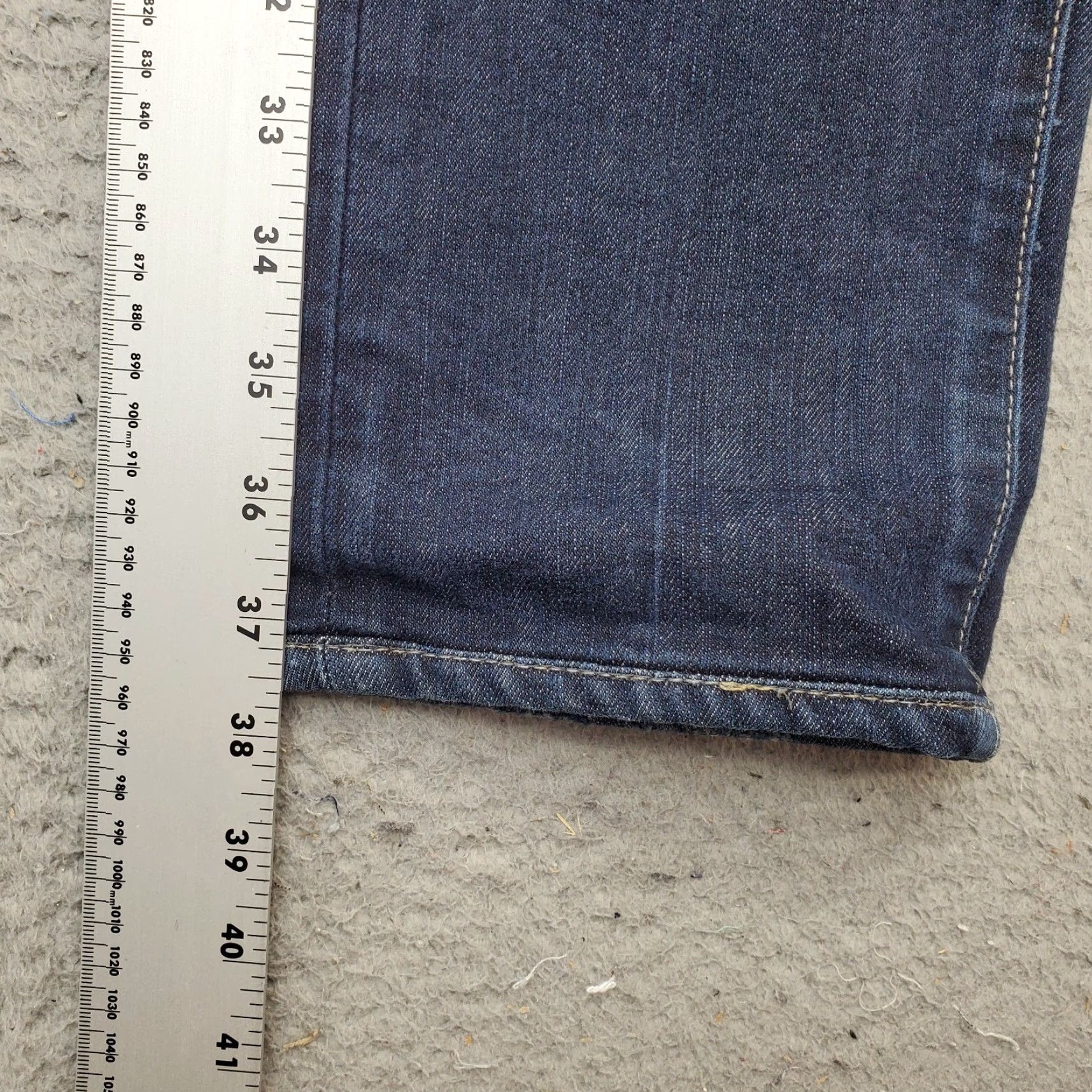 Paige Paige Bootcut Jeans Womens Size 26 Navy Denim 2-Button Fly 5-Pocket Inseam 27.75 In. Cotton Premium Blue Size 26" / US 2 / IT 38 - 3 Thumbnail