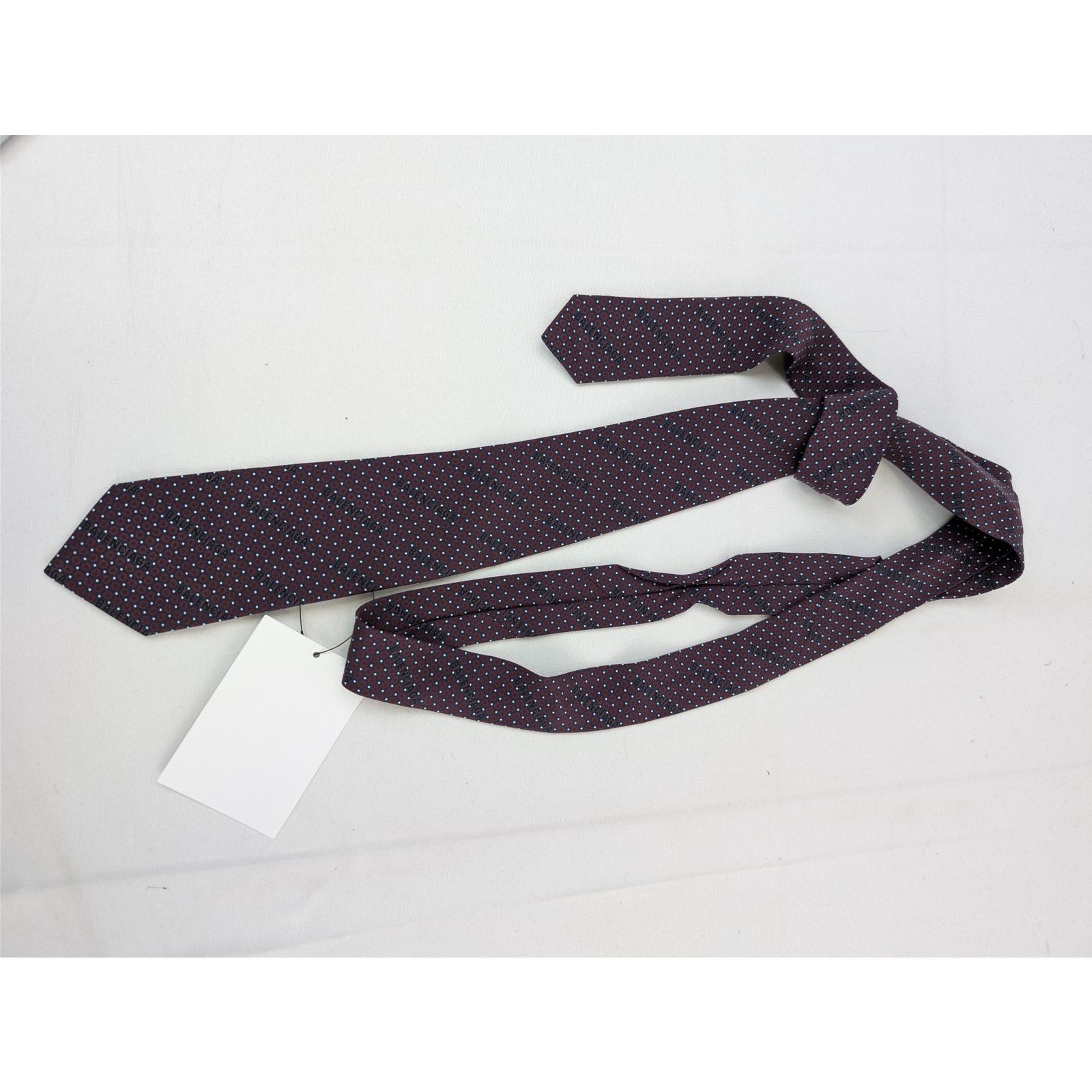 Balenciaga o1rshd1 Size: OS/ Sartorial With Micro Pattern Tie Blue Size ONE SIZE - 4 Thumbnail