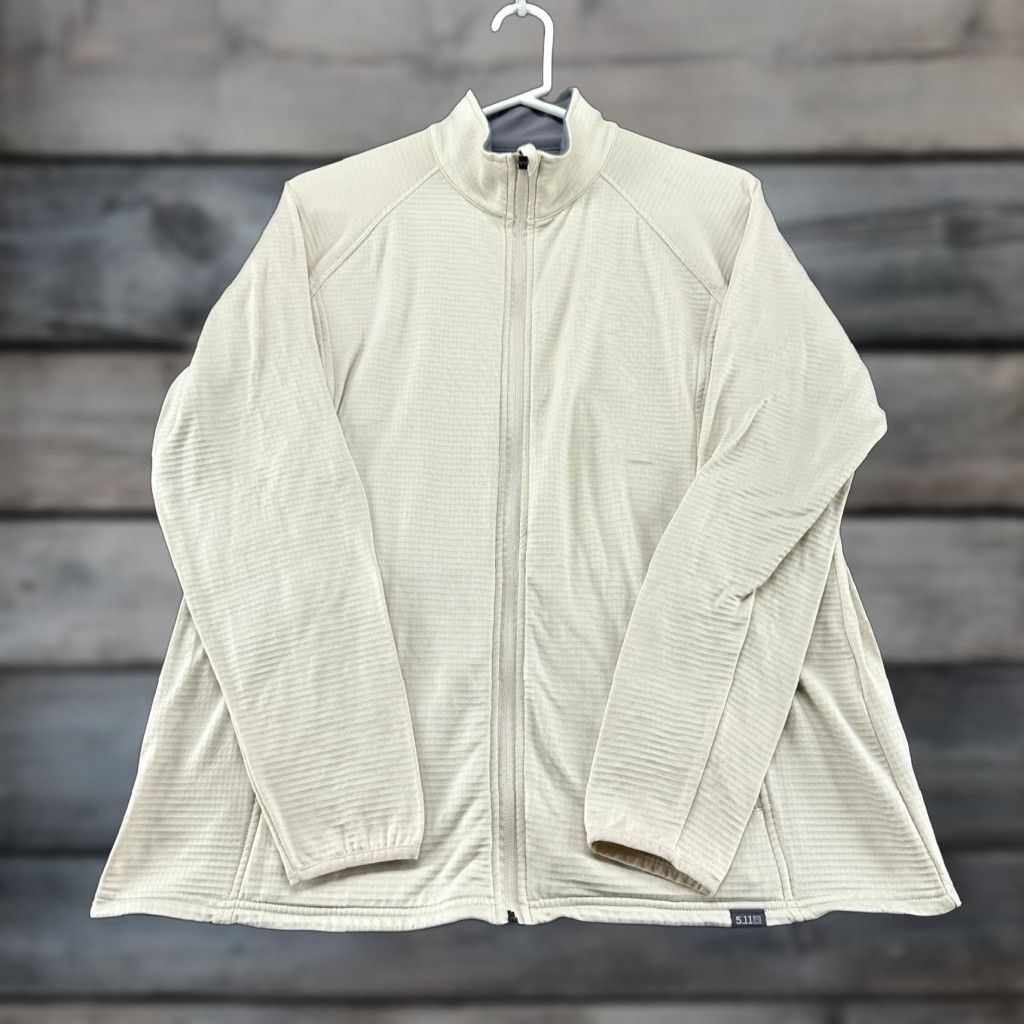 Vintage VINTAGE 5.11 Tactical Jacket Womens XL Beige Full Zip Thermal Fleece Logo Windbreaker Outdoor React Ö? Size XL / US 12-14 / IT 48-50 - 1 Thumbnail