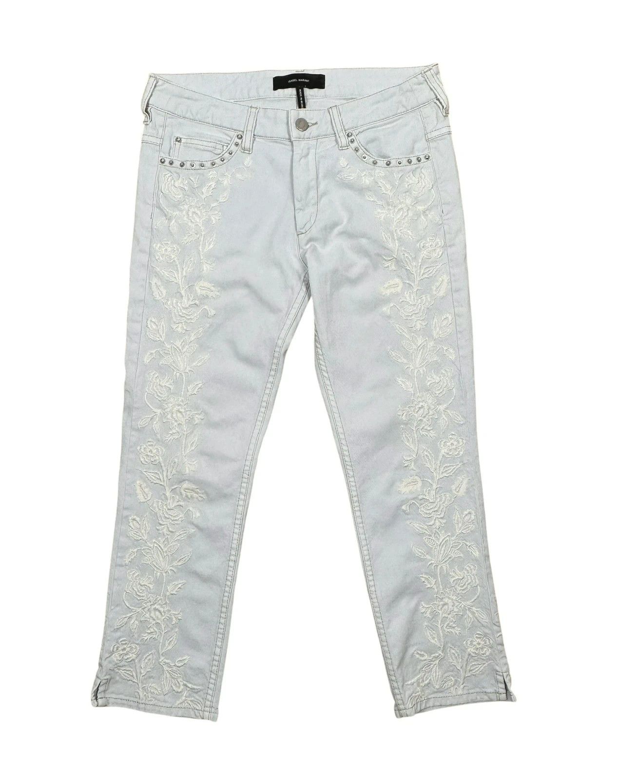 Isabel Marant Isabel Marant Crop Embroidery Jeans size 36 Size 26" / US 2 / IT 38 - 11 Thumbnail