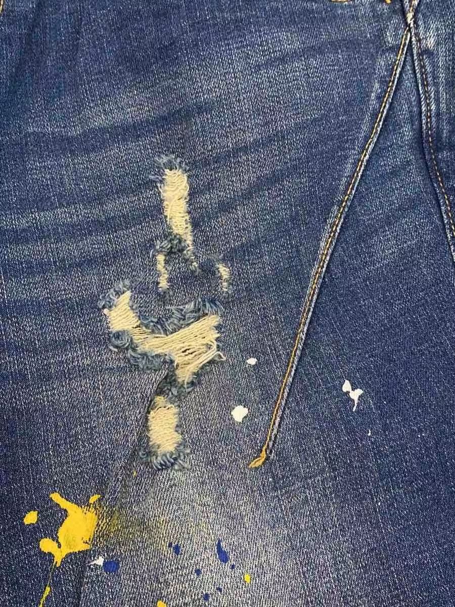 Number (N)ine Distressed Paint Splatter Denim Jeans Size US 31 - 4 Thumbnail