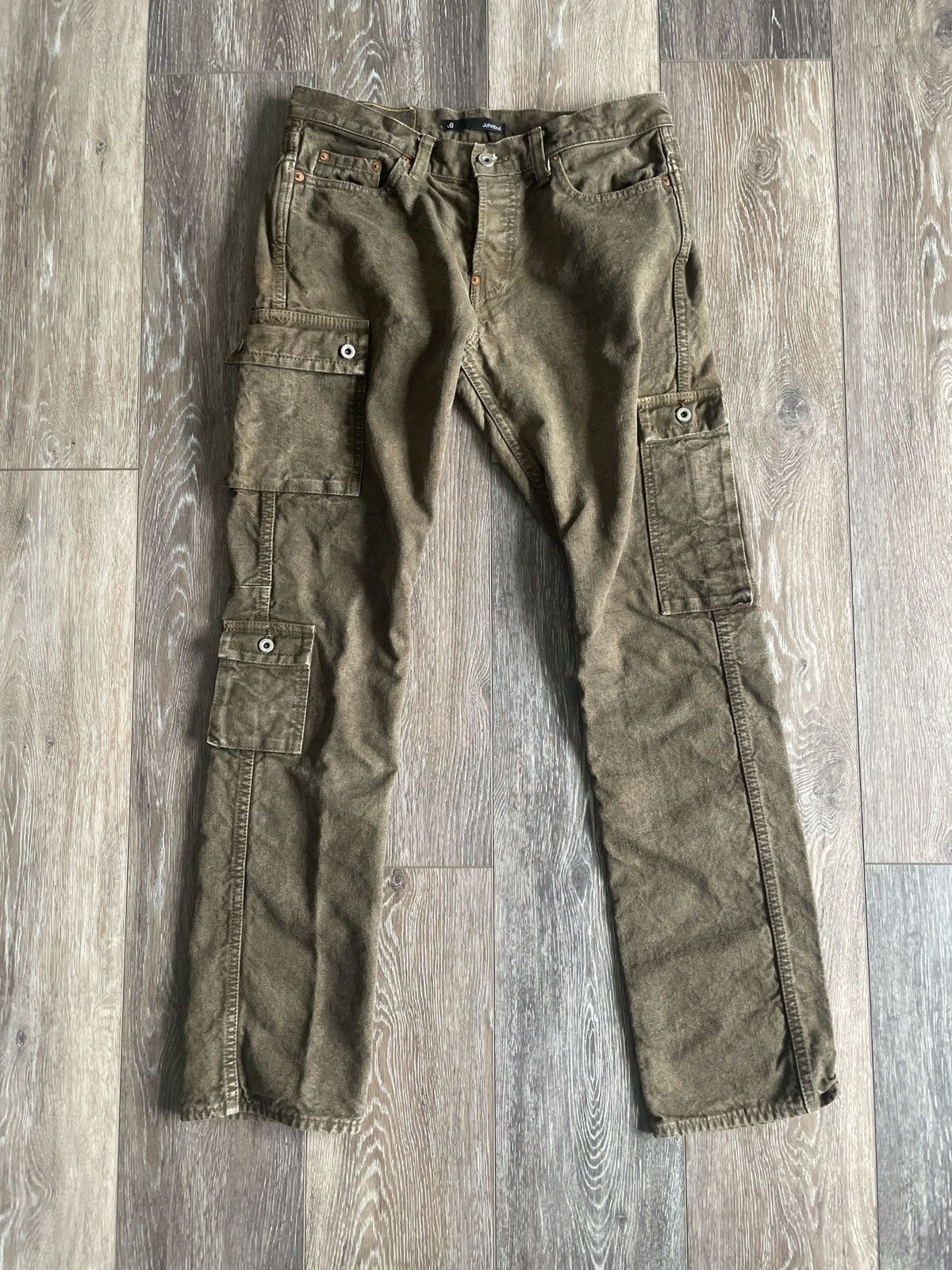 image of Archival Clothing x If Six Was Nine John Bull 7 Pocket Denim in Olive, Men's (Size 31)