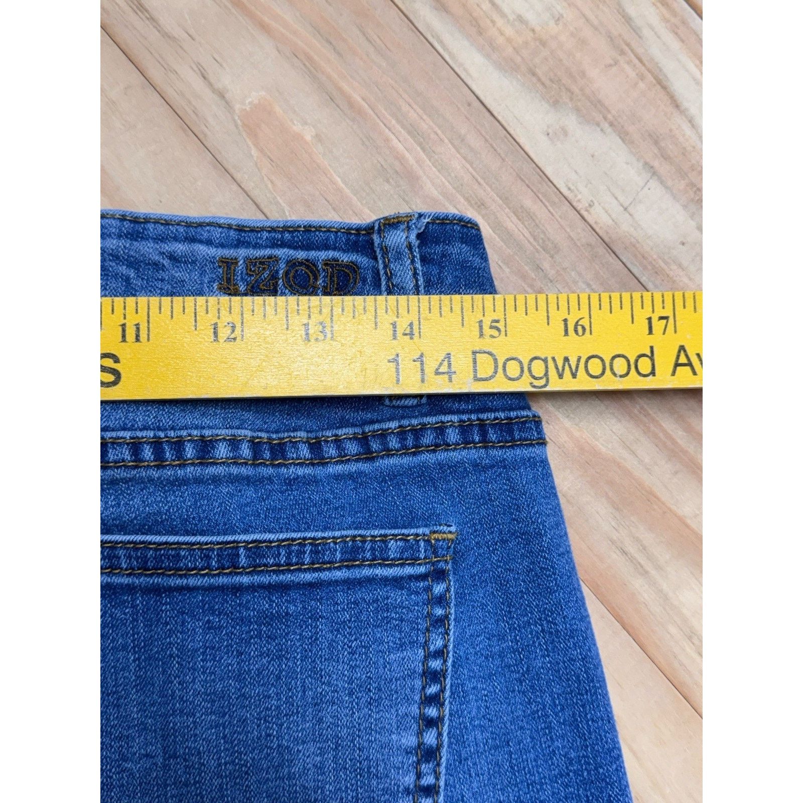 Izod Izod Pants Womens 10 Blue Denim Jeans Straight Stretch Size 32" / US 10 / IT 46 - 4 Thumbnail