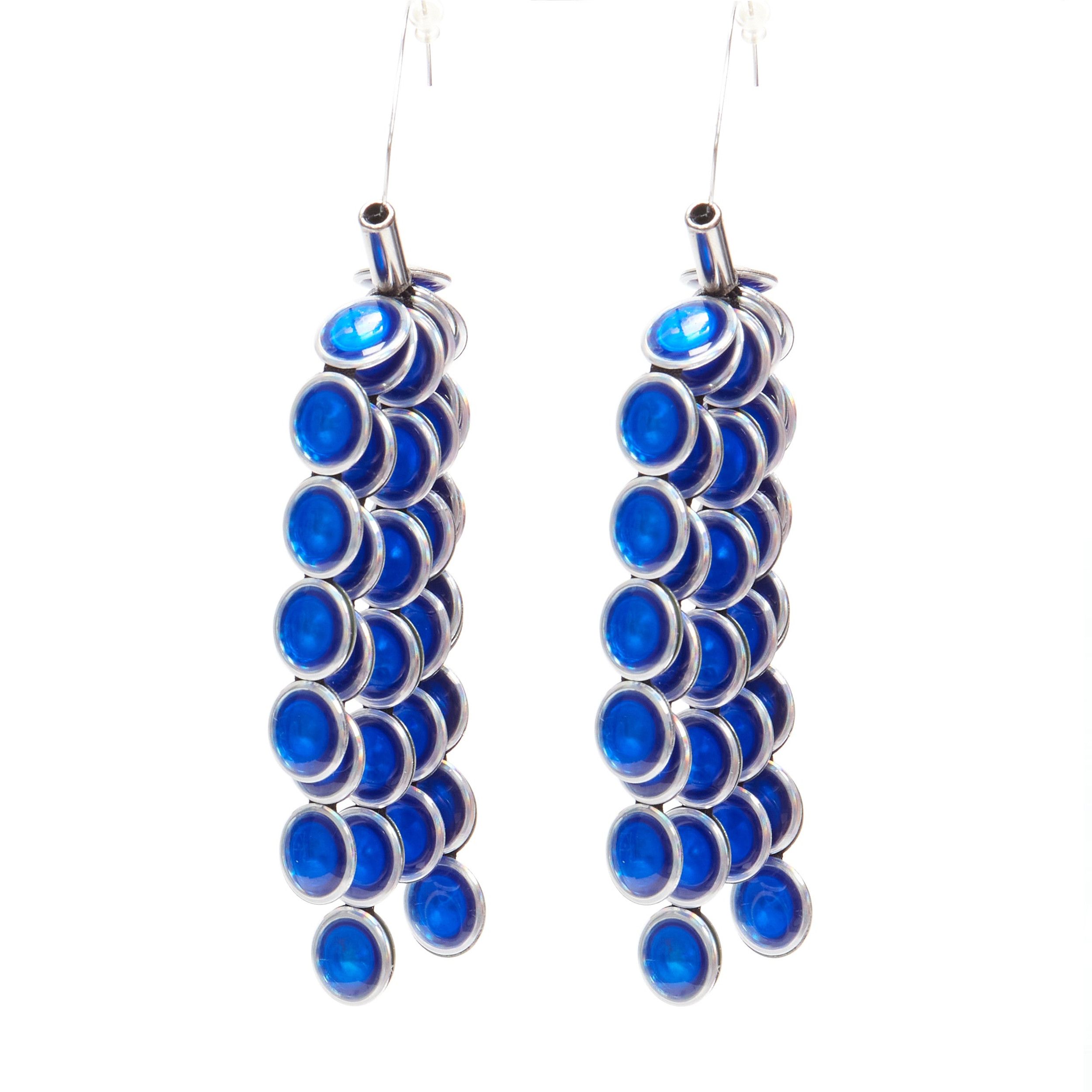 Toga TOGA ARCHIVES blue rhinestone chandelier drop pierced earrings Pair Size ONE SIZE - 1 Thumbnail